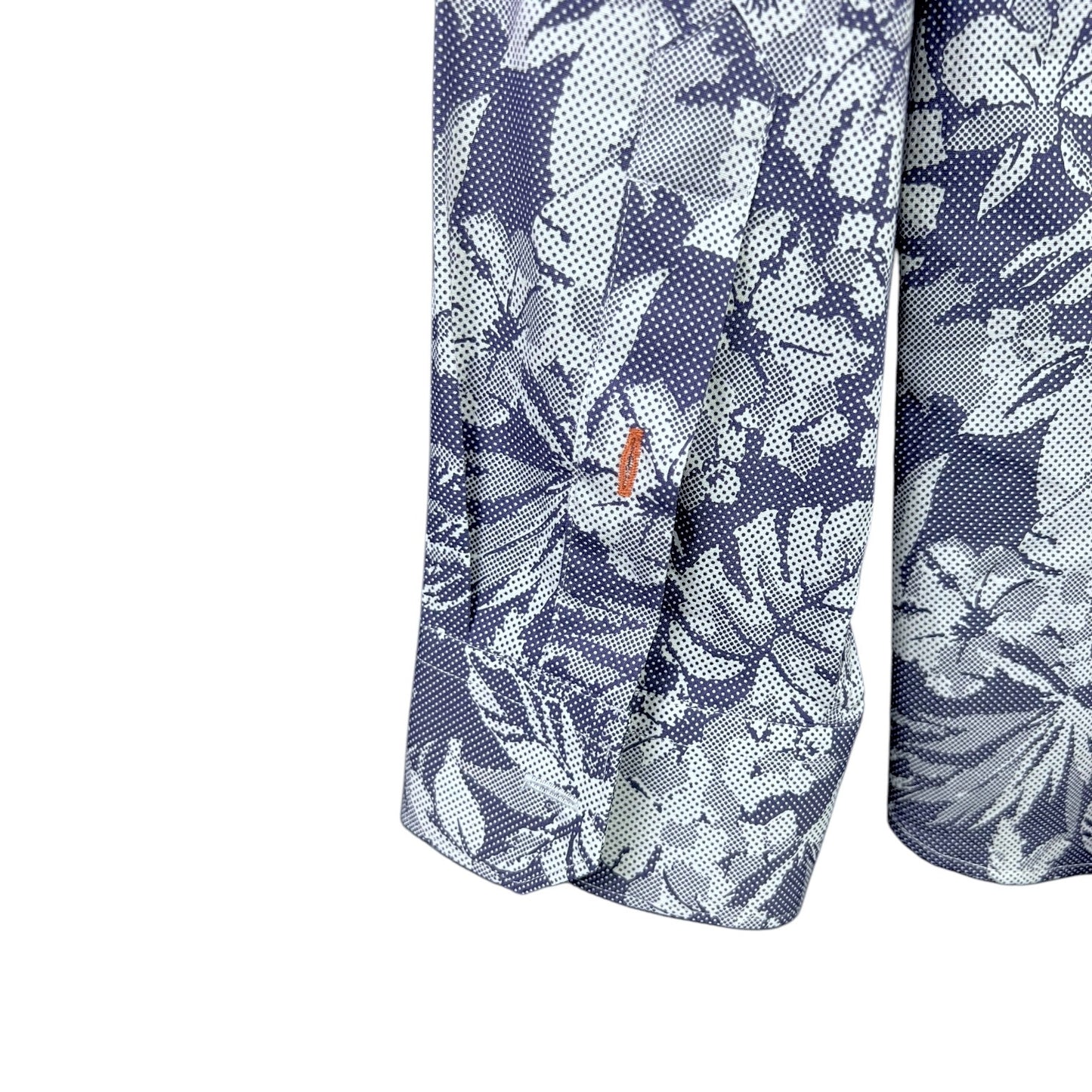 NWT Men's Ted Baker Floral Dot Print Shirt - Navy - Size 16 - $175 Retail