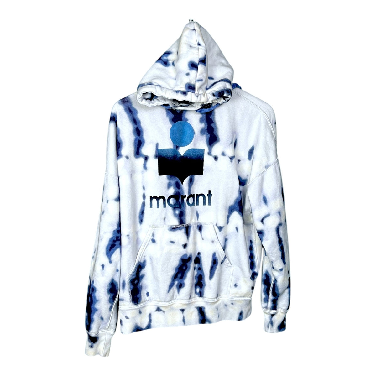 Isabel Marant Etoile Mansel Tie-Dye Logo Hoodie Sweatshirt Mens XS Luxury Street