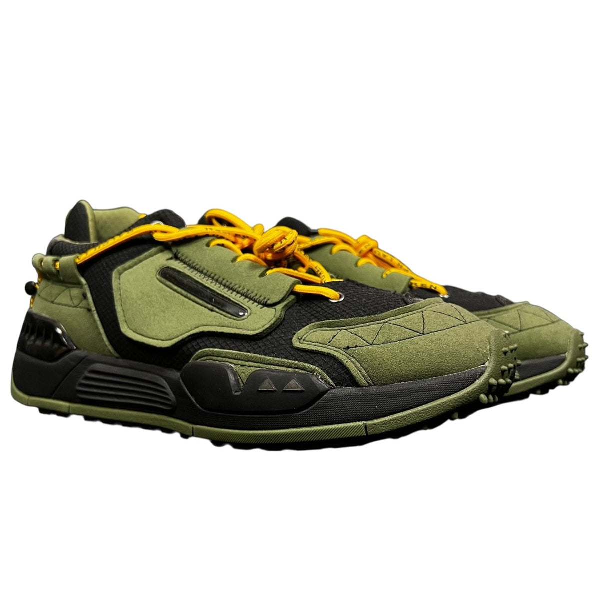 Polo Sport Ralph Lauren PS200 Suede Mesh Green Black Sneakers Men's 11.5 NWOT