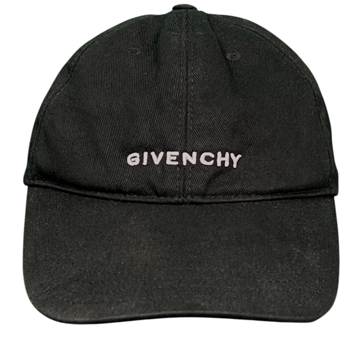 Givenchy Black Stitched Logo Strapback Hat Cap Luxury Casual Classic Preppy