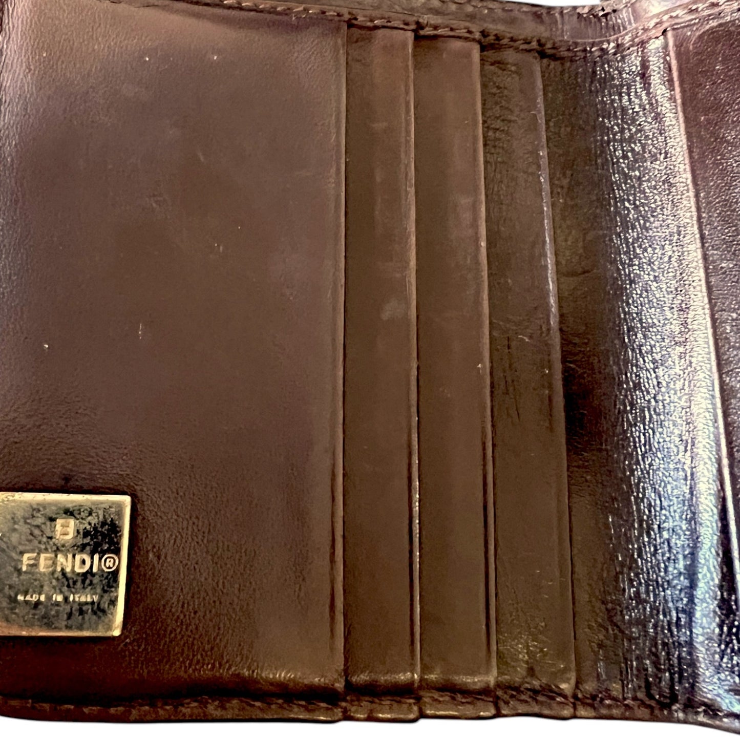 Fendi Vintage Zucca Bi-Fold Wallet Zipper Wallet - $350 Retail