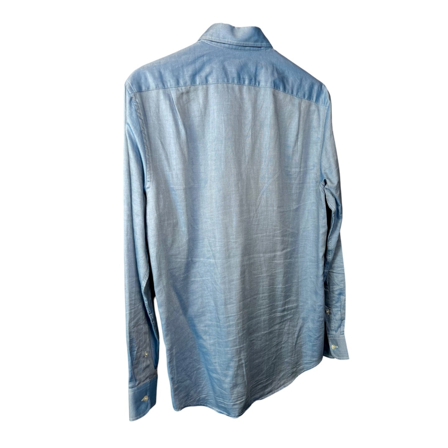Ralph Lauren Purple Label Blue Button-Down Logo Dress Shirt - $495 Retail