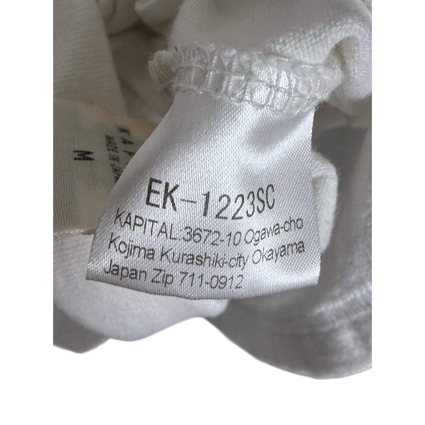 Kapital Pennant Flags Men's Medium White Boxy Pocket T-Shirt Japan Streetwear
