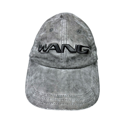 Men's Alexander Wang Gray on Gray Distressed Strapback Hat - Size 4