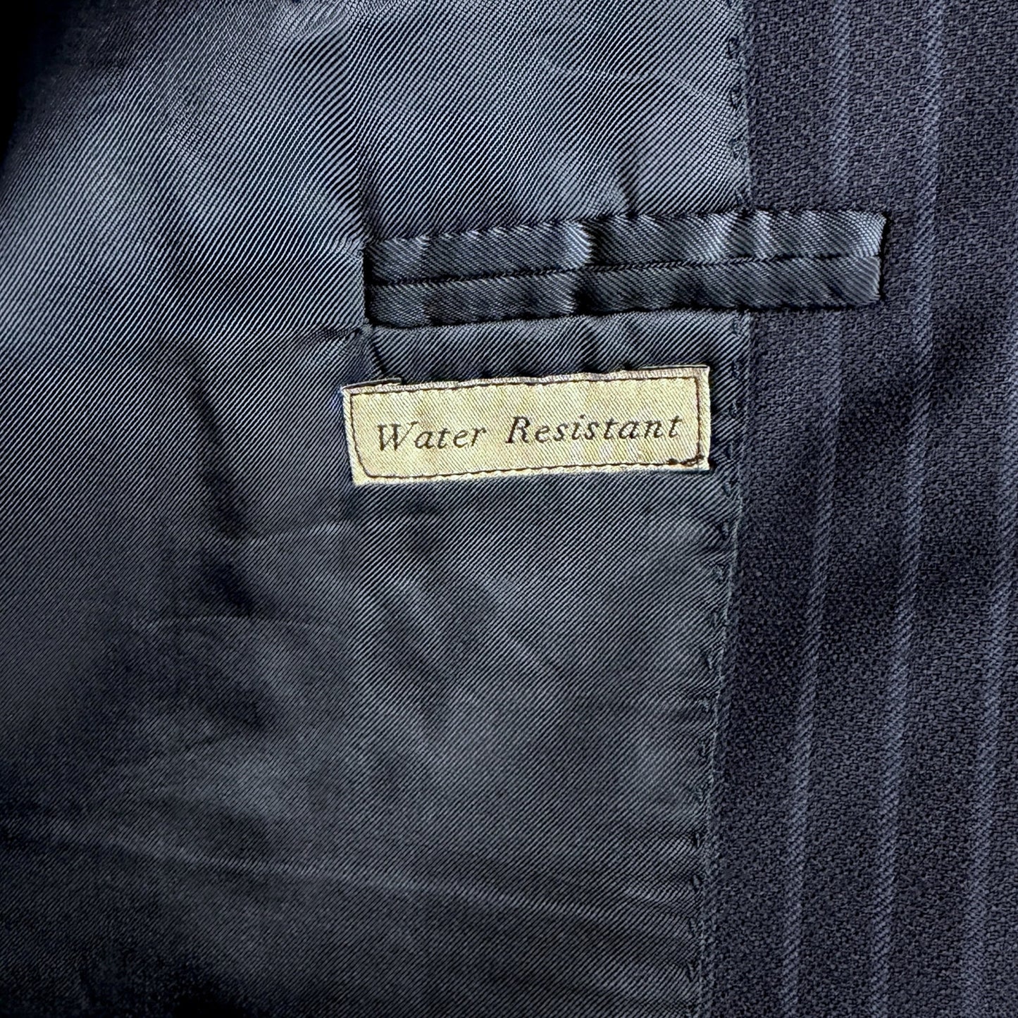Canali Blazer 48R Blue Pinstripe Water Resistant 100% Wool Italy Jacket Blazer