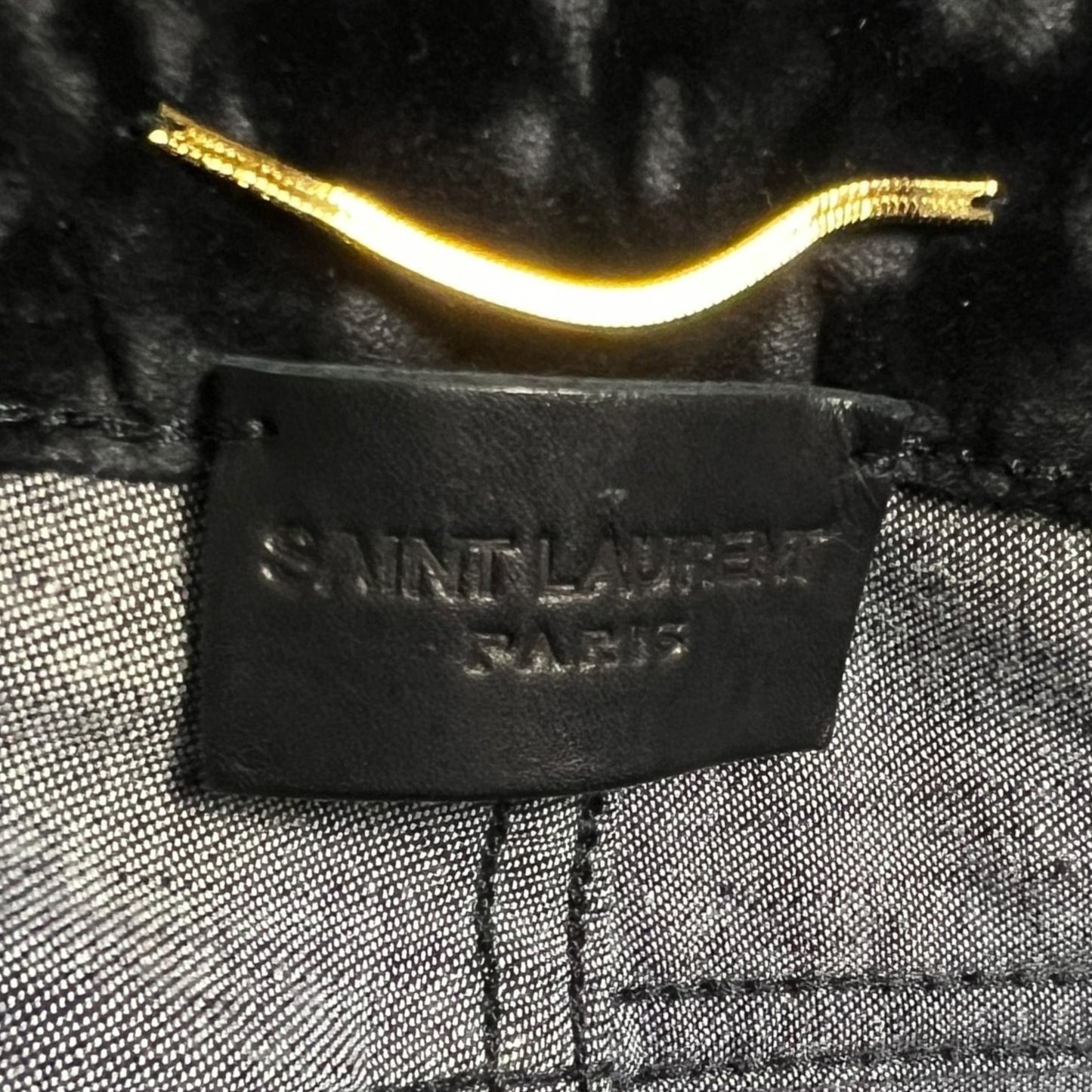 Saint Laurent Flocked Velvet Leopard Print Slim Black Jeans - Size 25 - $575 Retail