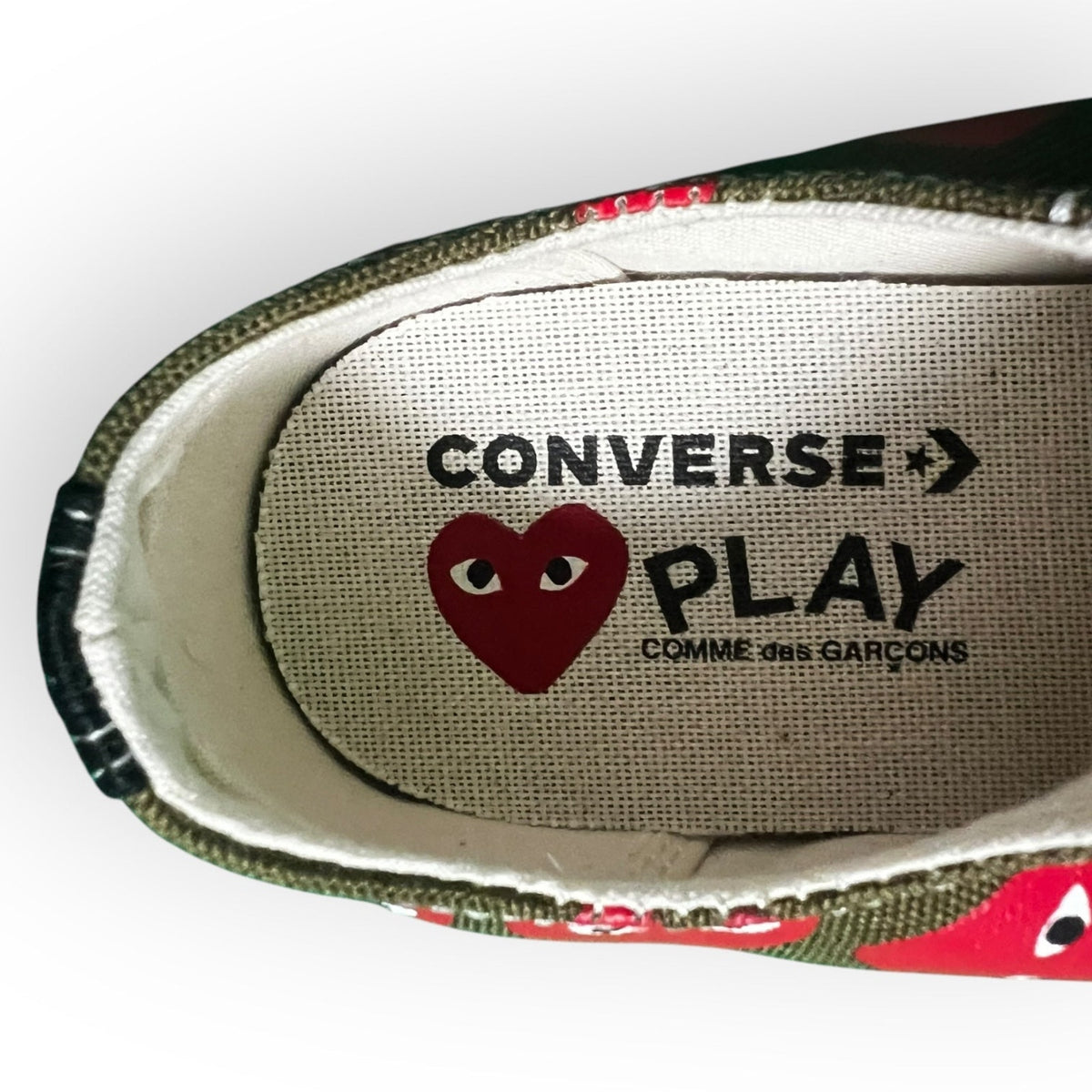 Comme des Garcons PLAY Converse Chuck 70 Low Brown Red Heart Sneakers W7 NWOB