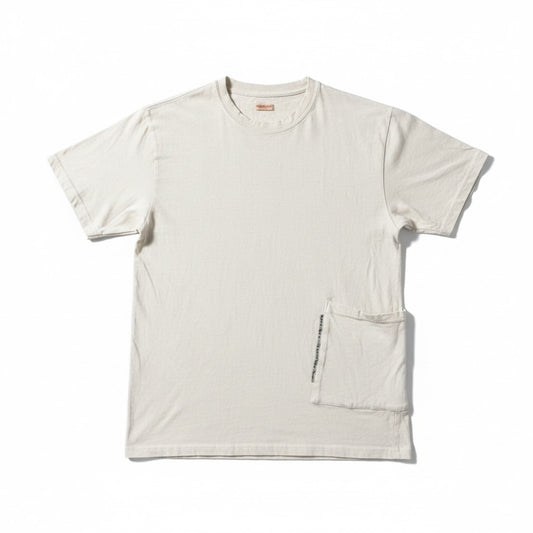 Kapital Japan Asymmetrical Pocket Natural Cotton Logo T-Shirt