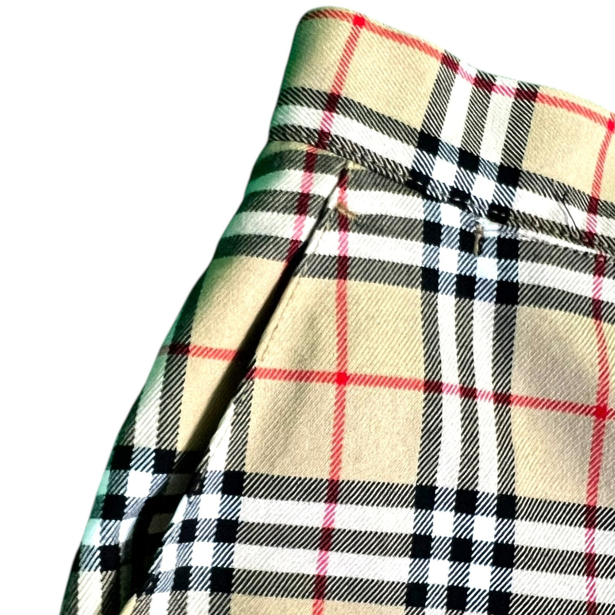 Burberry Golf Nova Check Shorts Women's 8 Vintage 90s Preppy Casual Summer