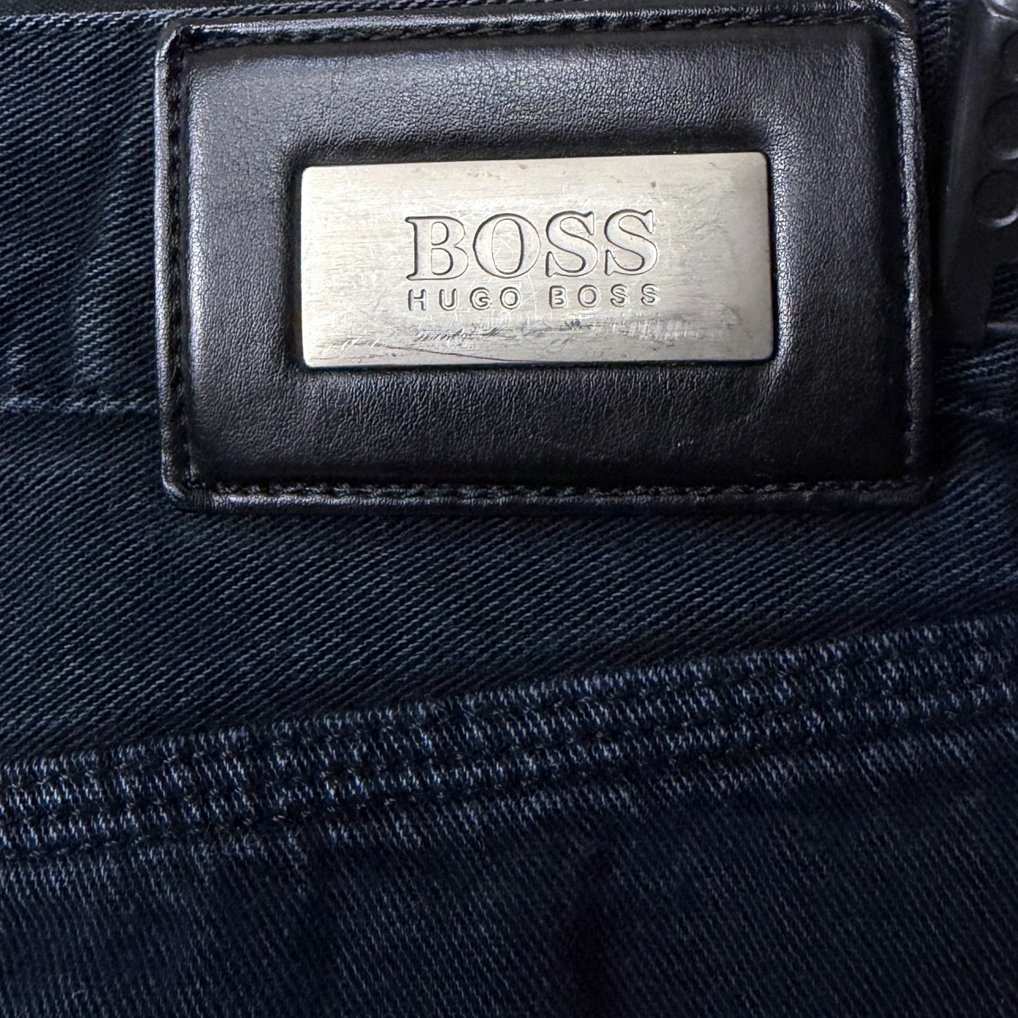 Hugo Boss Jeans Men's 36x30 Black Midnight Blue Hue Denim Alabama Zip Fly Jeans