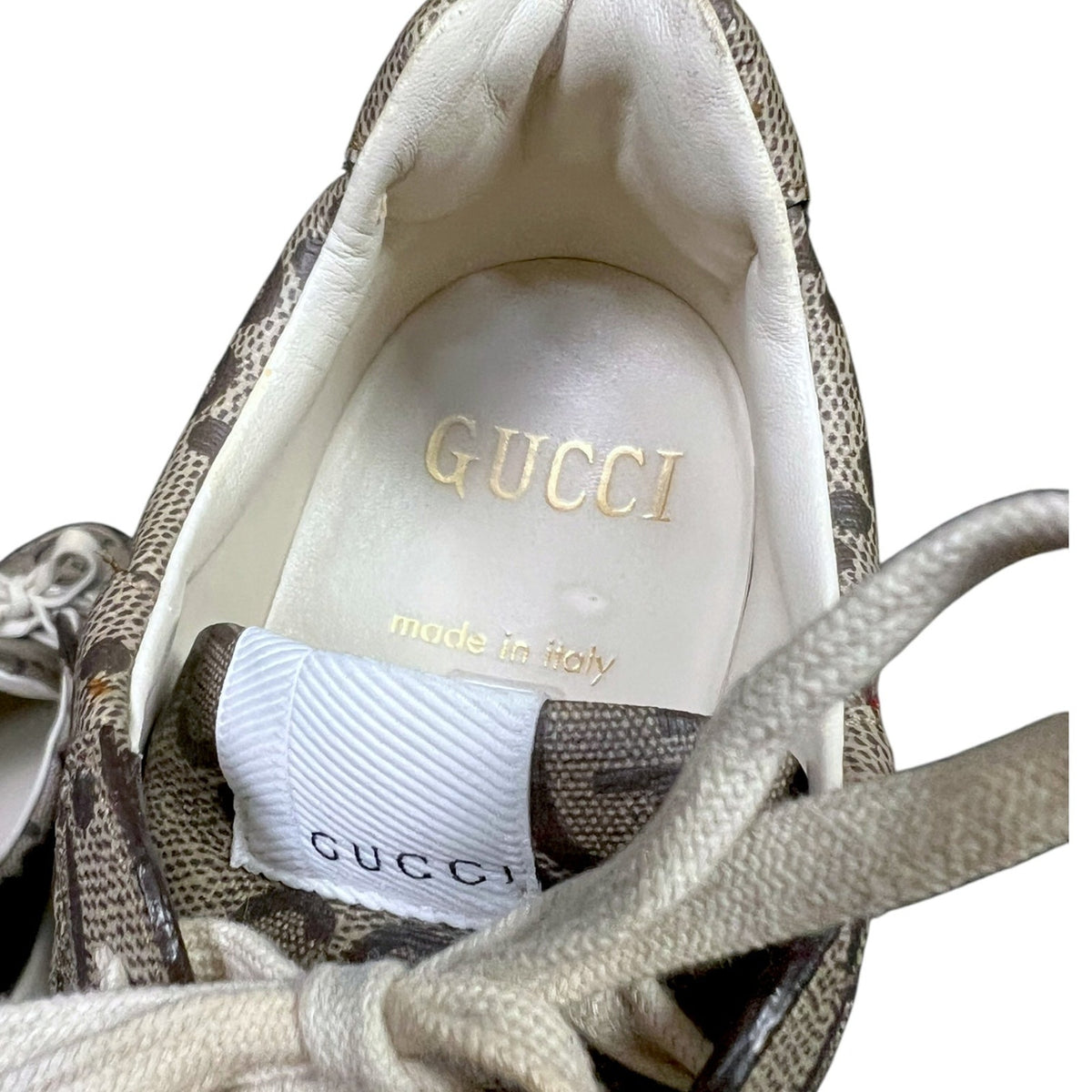 Gucci Jumbo GG Monogram Rhyton Men’s Sneakers US Size 8 Streetwear Luxury Box