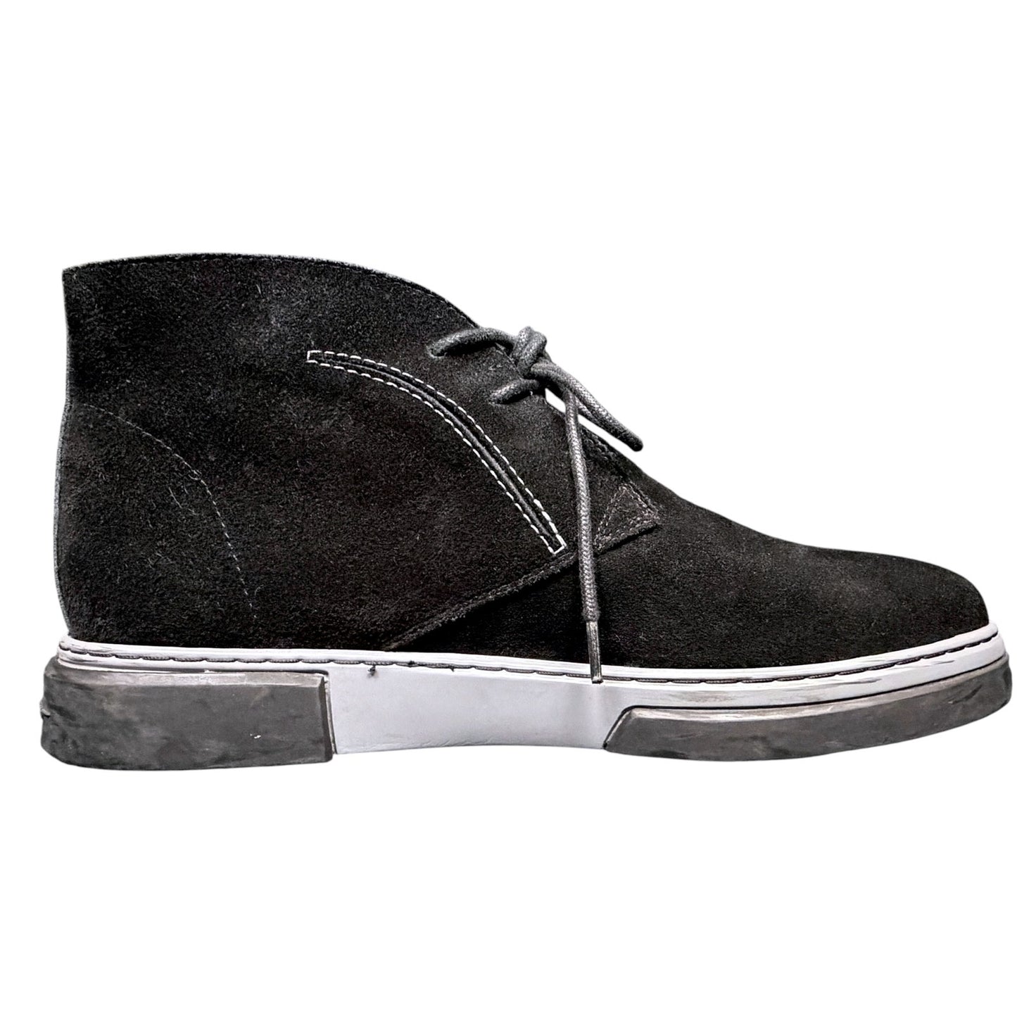 Salvatore Ferragamo Black Suede Leather Chukka Boots Men's EU 42 US 9 Luxury