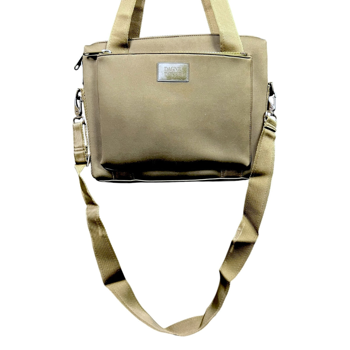 Dagne Dover Ryan Laptop Bag Olive Green Minimalist Work Travel Preppy 15"Wx12"H