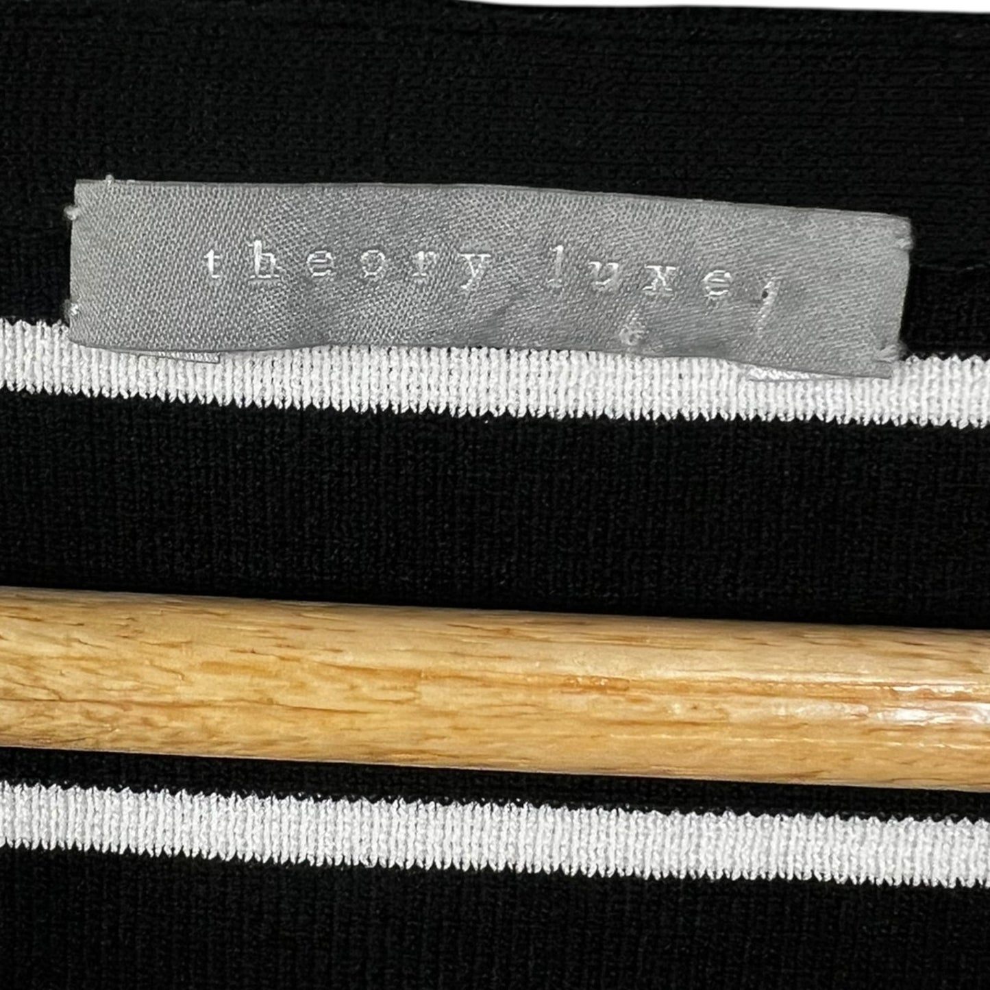 Theory Luxe Black White Striped Cardigan Women's 8 Japan Import $300 Retail