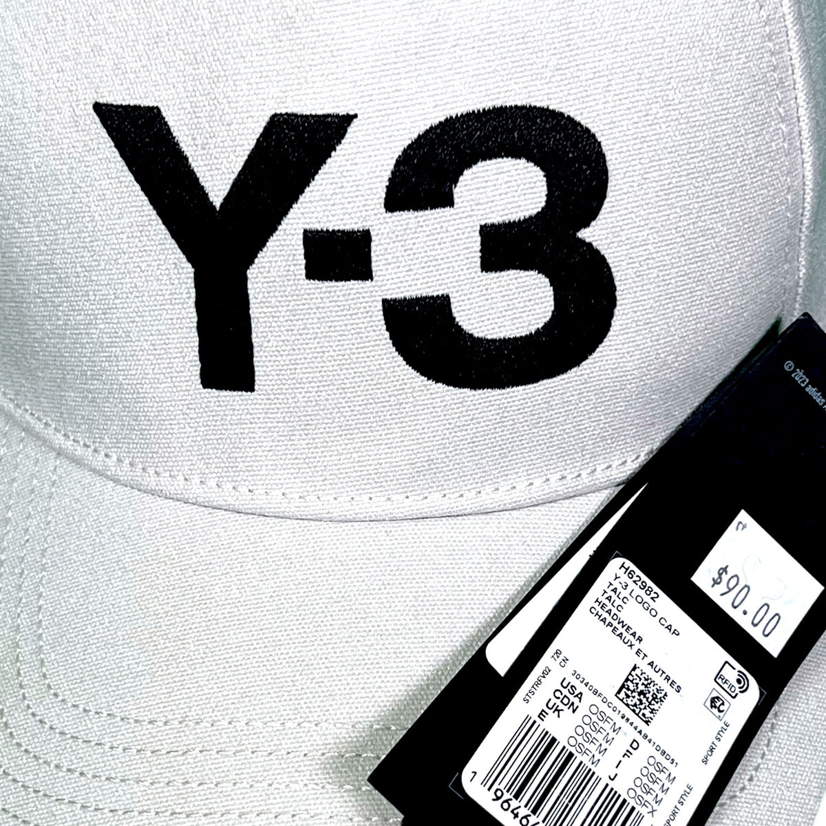 Y-3 Adidas Yohji Yamamoto Logo Strapback Hat Light Gray Cap Streetwear NWT