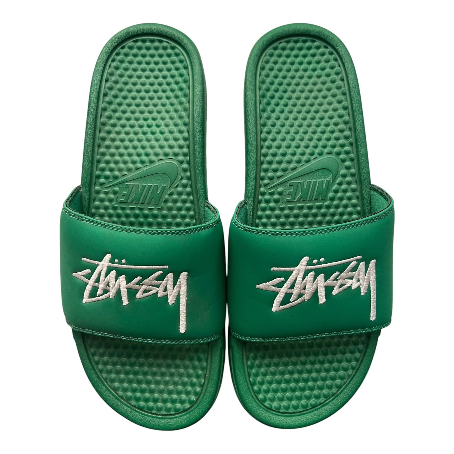 Nike x Stussy Men's Benassi Green Slides