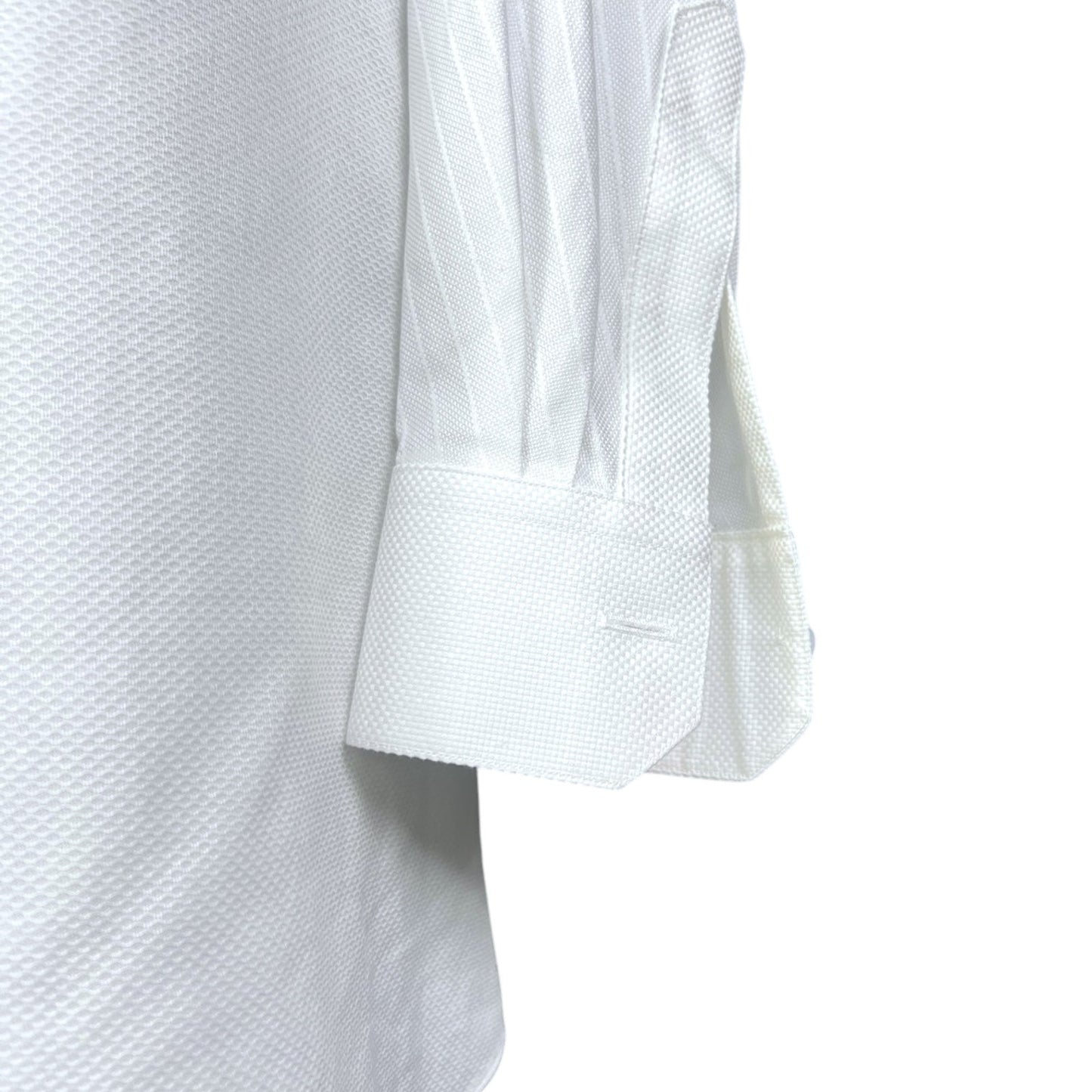 Shiro Sakai Collar Curved-Hem Women's Medium Cotton Button-Up White Shirt $770