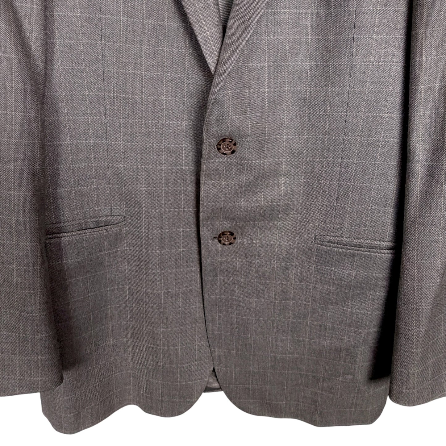 Burberry London Gray Blazer Plaid Silk Wool Men 42R Union Made USA Career Office