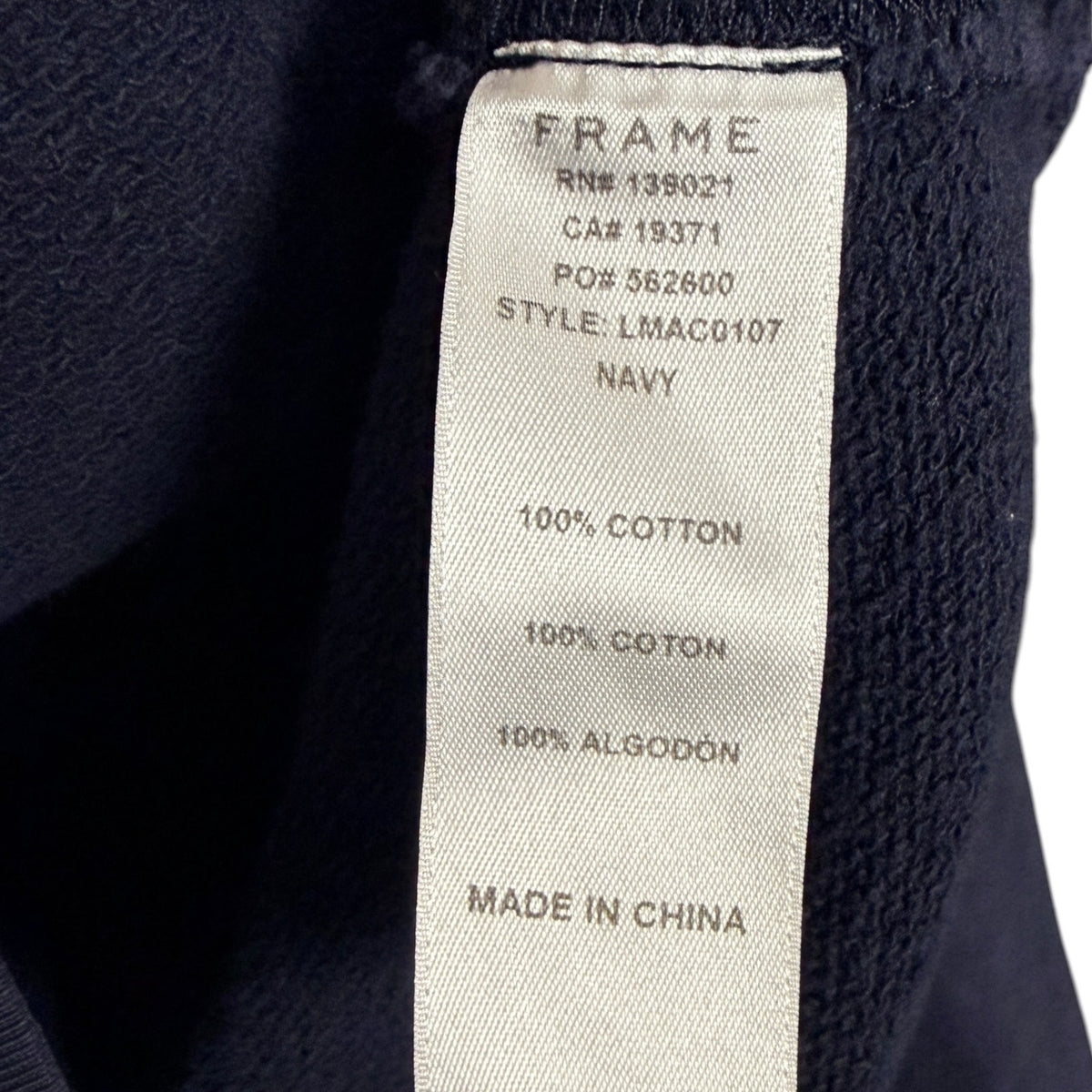 Frame Greenwich Ave Connecticut Navy Blue Men's XL Crewneck Sweatshirt Quiet Lux