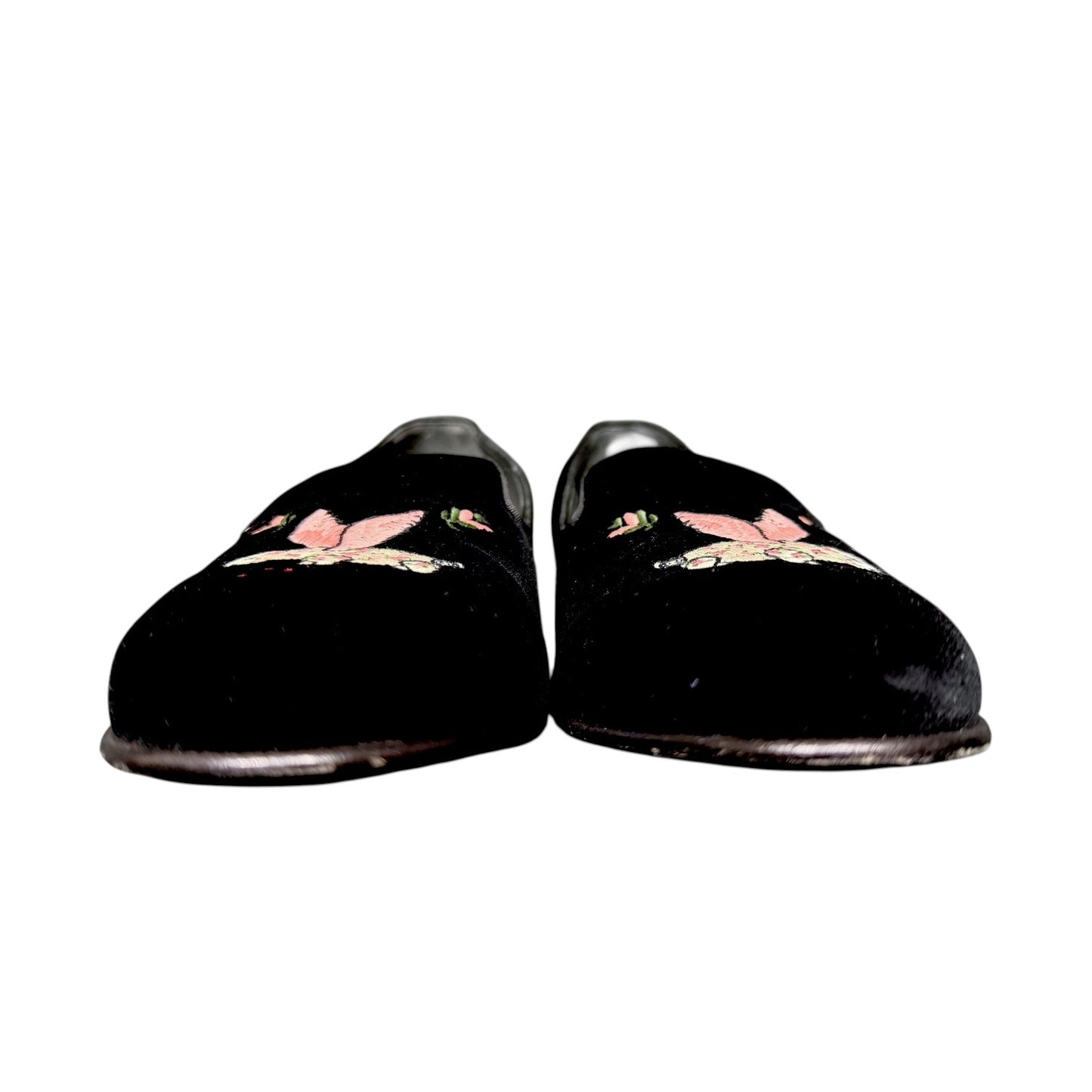 Gucci Flying Pig Embroidered Black Velvet Loafers Slippers - $1,090 Retail