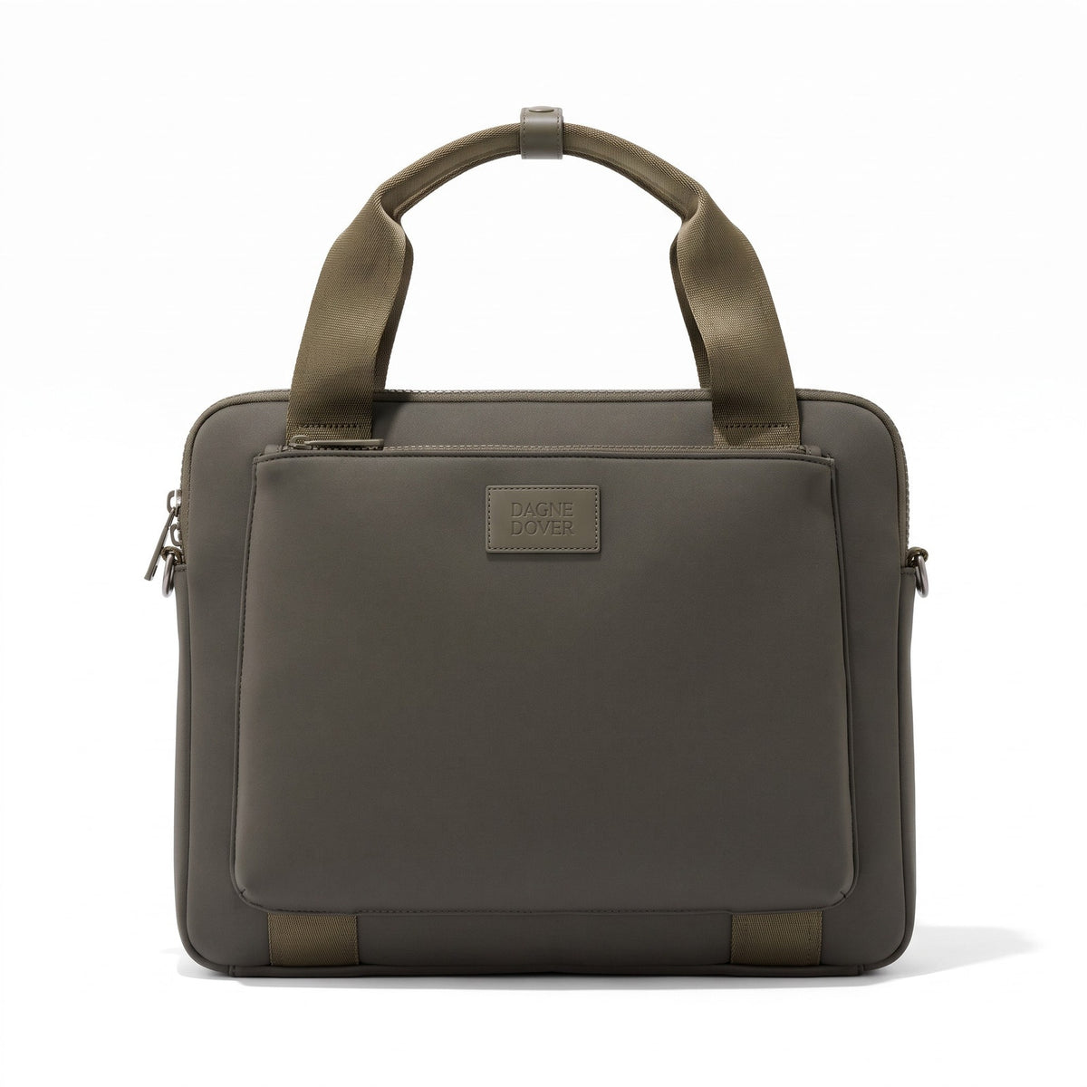 Dagne Dover Ryan Laptop Bag Olive Green Minimalist Work Travel Preppy 15"Wx12"H