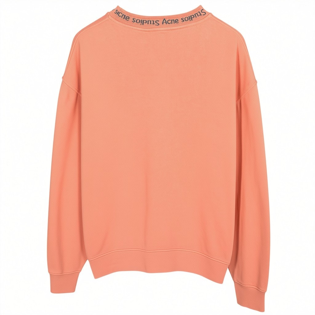 Acne Studios Yana AS Men's XS Ribbed Salmon Russion Dressing Cotton Sweatshirt