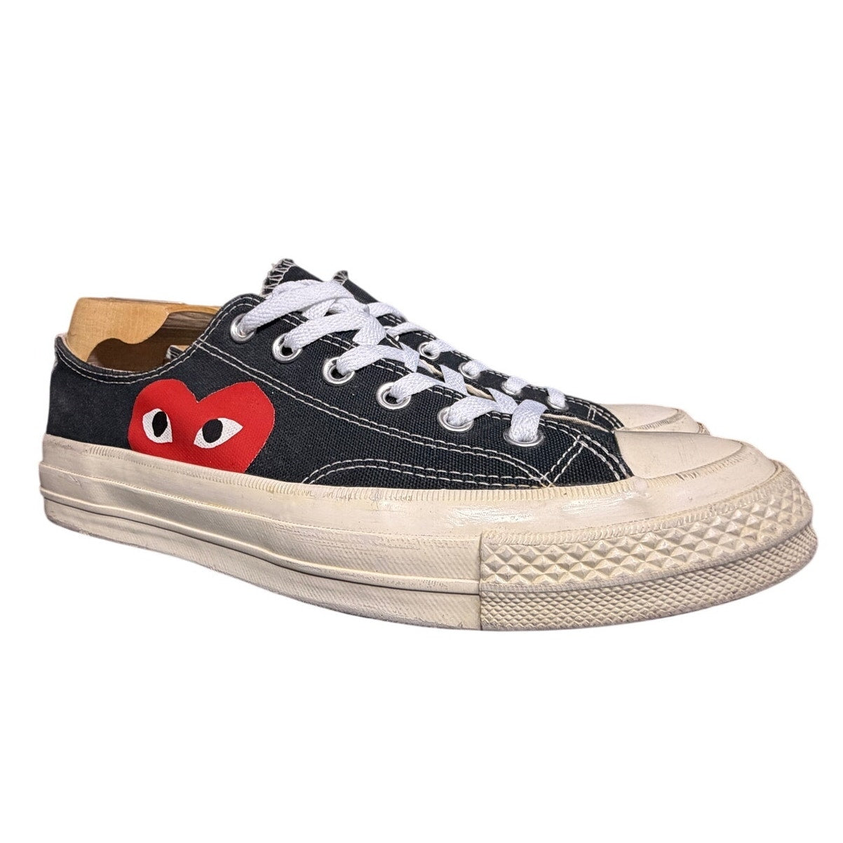 Converse x Comme des Garcons PLAY Chuck Taylor Black Low Top Sneakers Men Size 7