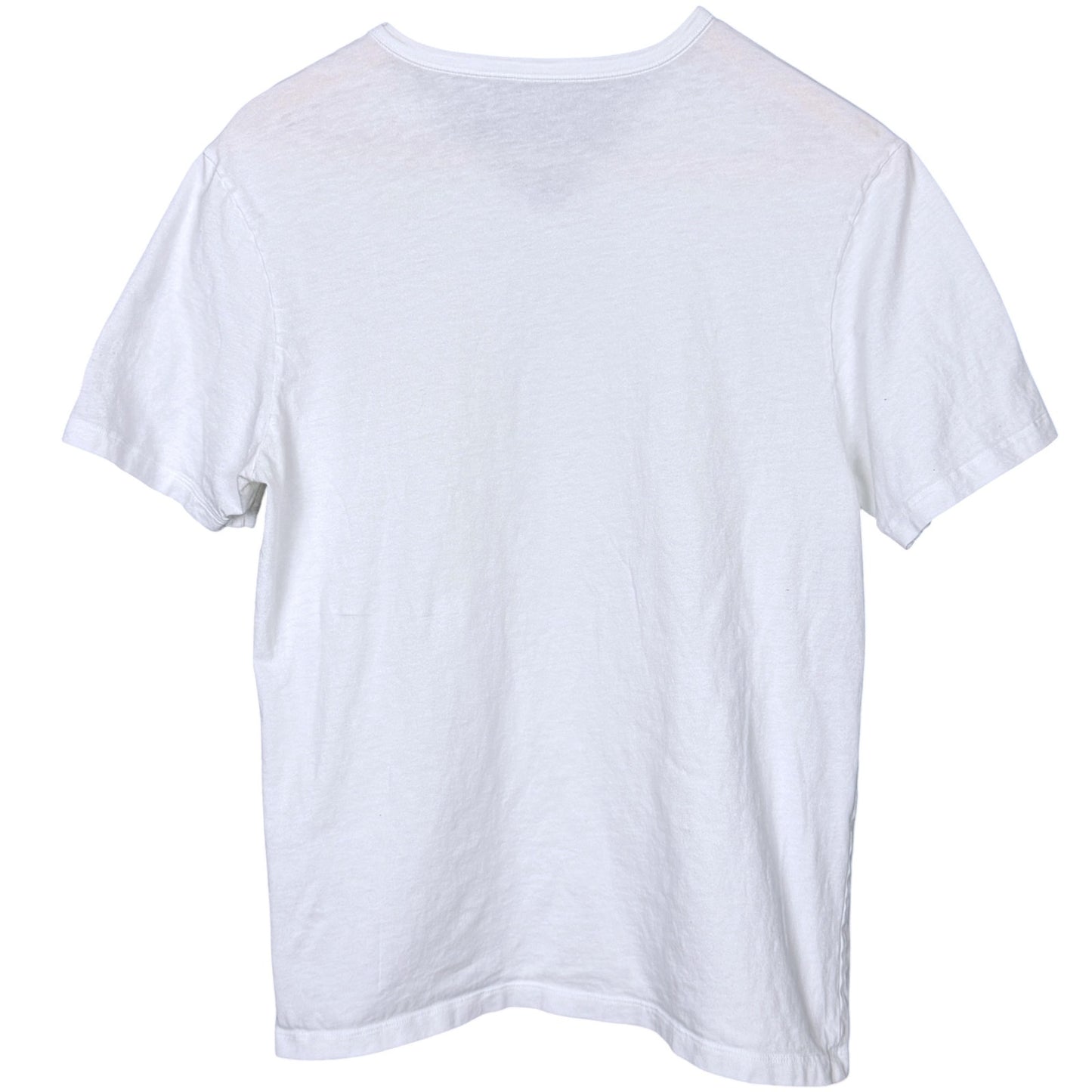 Hugo Boss White Modern Fit V-Neck Men's Medium Embroidered Logo T-Shirt Casual