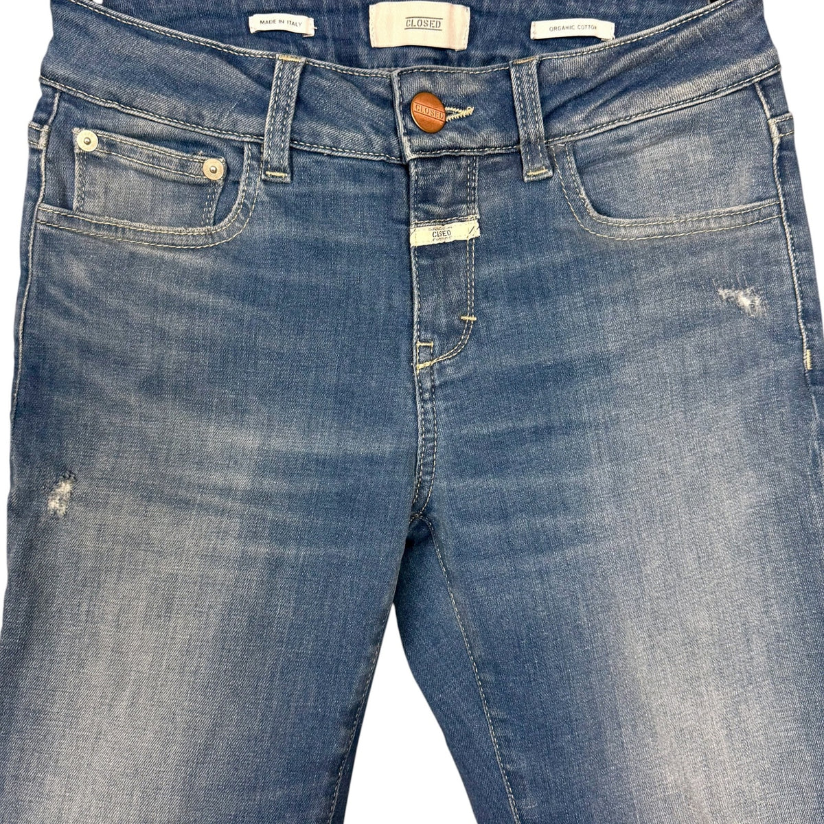 Closed Baker Slim Low Rise Blue Jeans Women's 25 Premium Denim Made in Italy