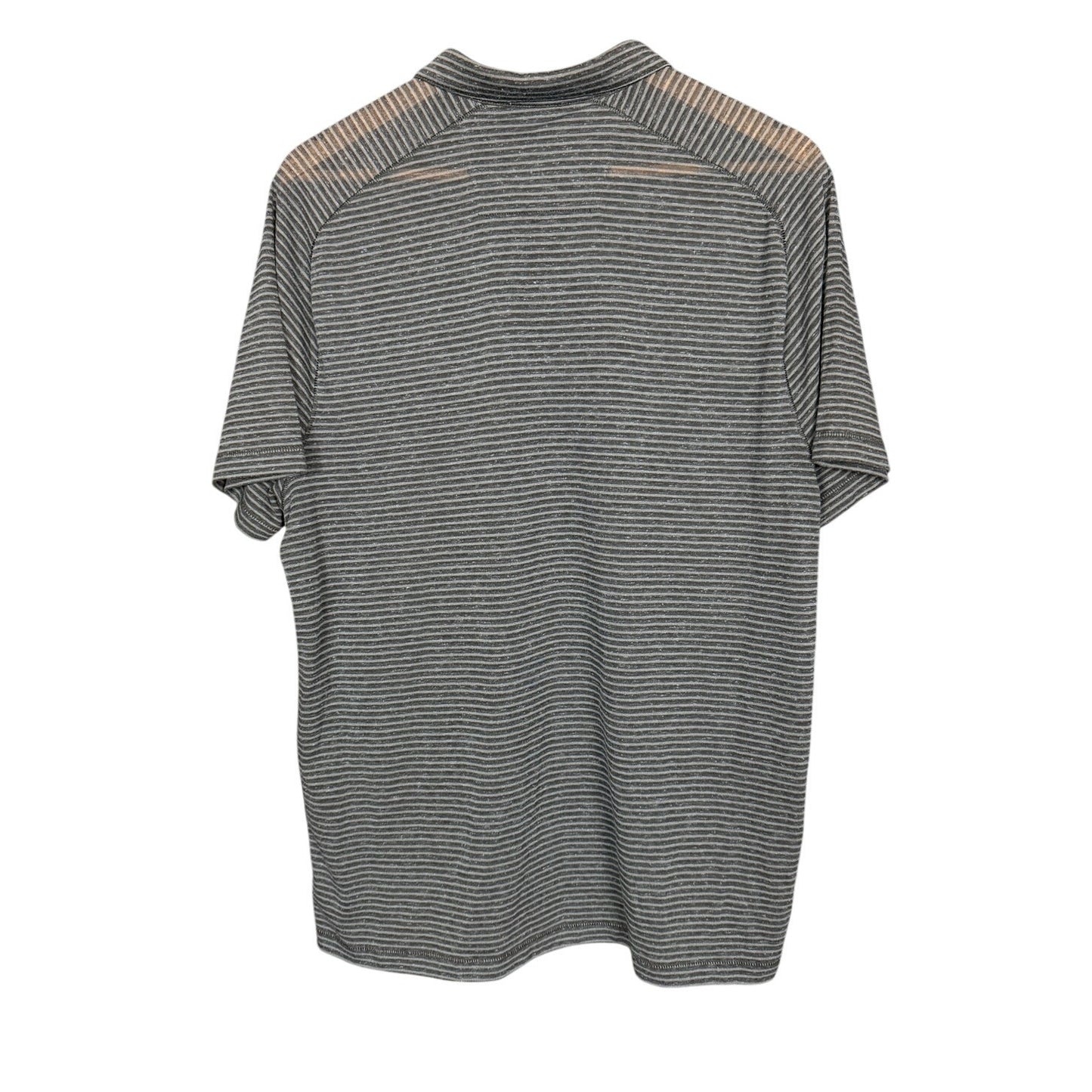 John Varvatos USA Blue Black Lightweight Linen Blend Pocket Polo Shirt XL