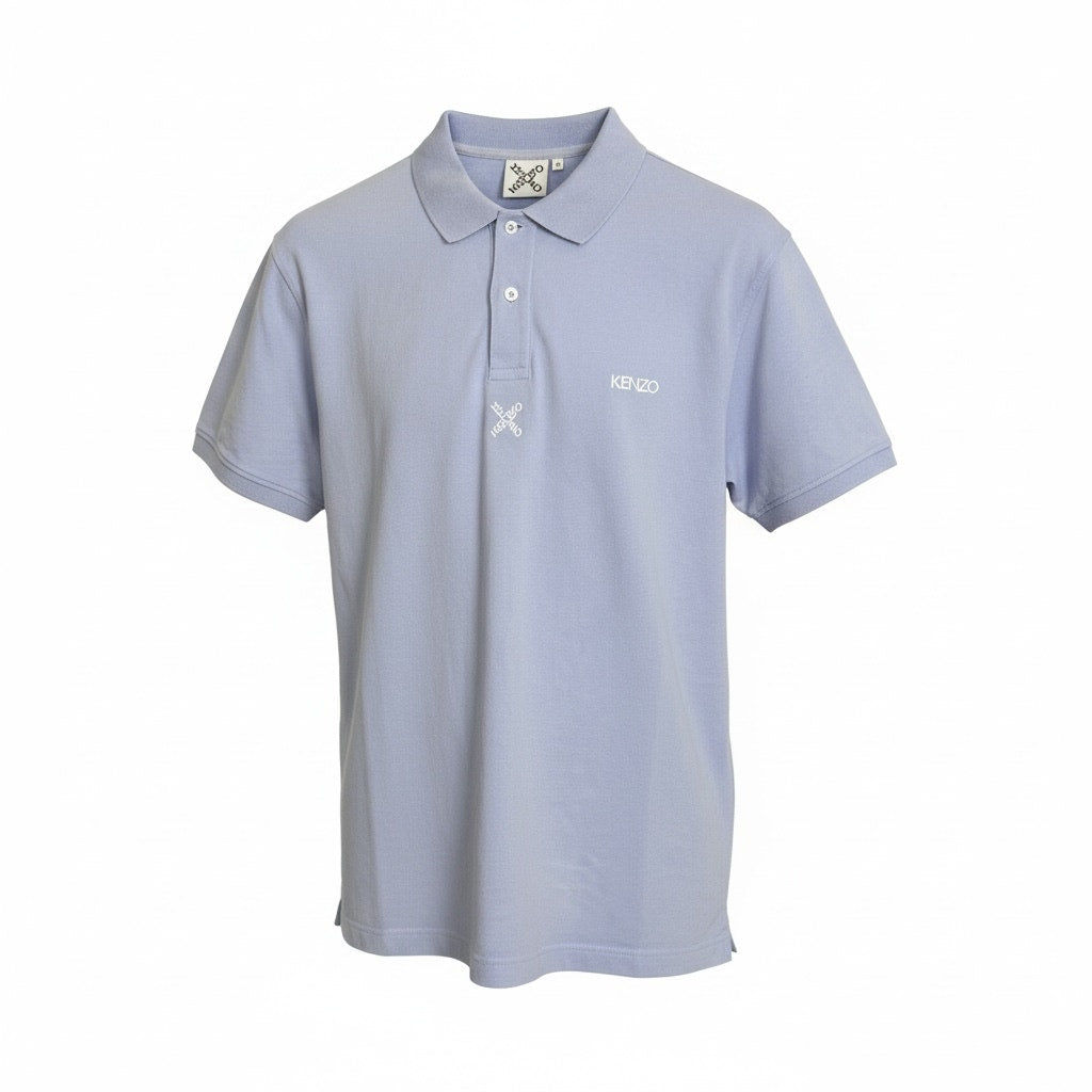 Kenzo Cross Logo Light Purple Men's Polo Shirt Preppy Going Out Size M