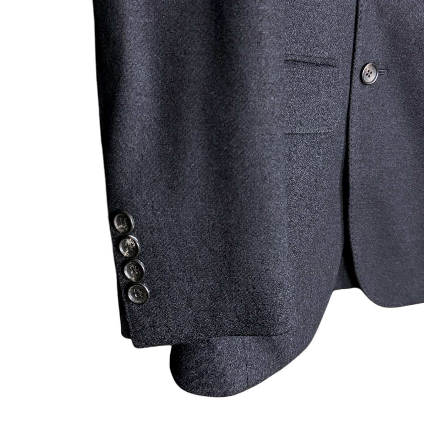 Paul Stuart Wool Cashmere Flannel Blue Sport Coat Blazer Size 44R $2,000 Retail