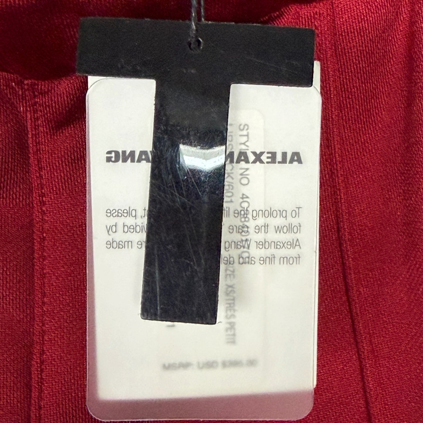 Alexander Wang Red Track Pants Side Tape Logo Joggers Women's XS Luxury NWT $395