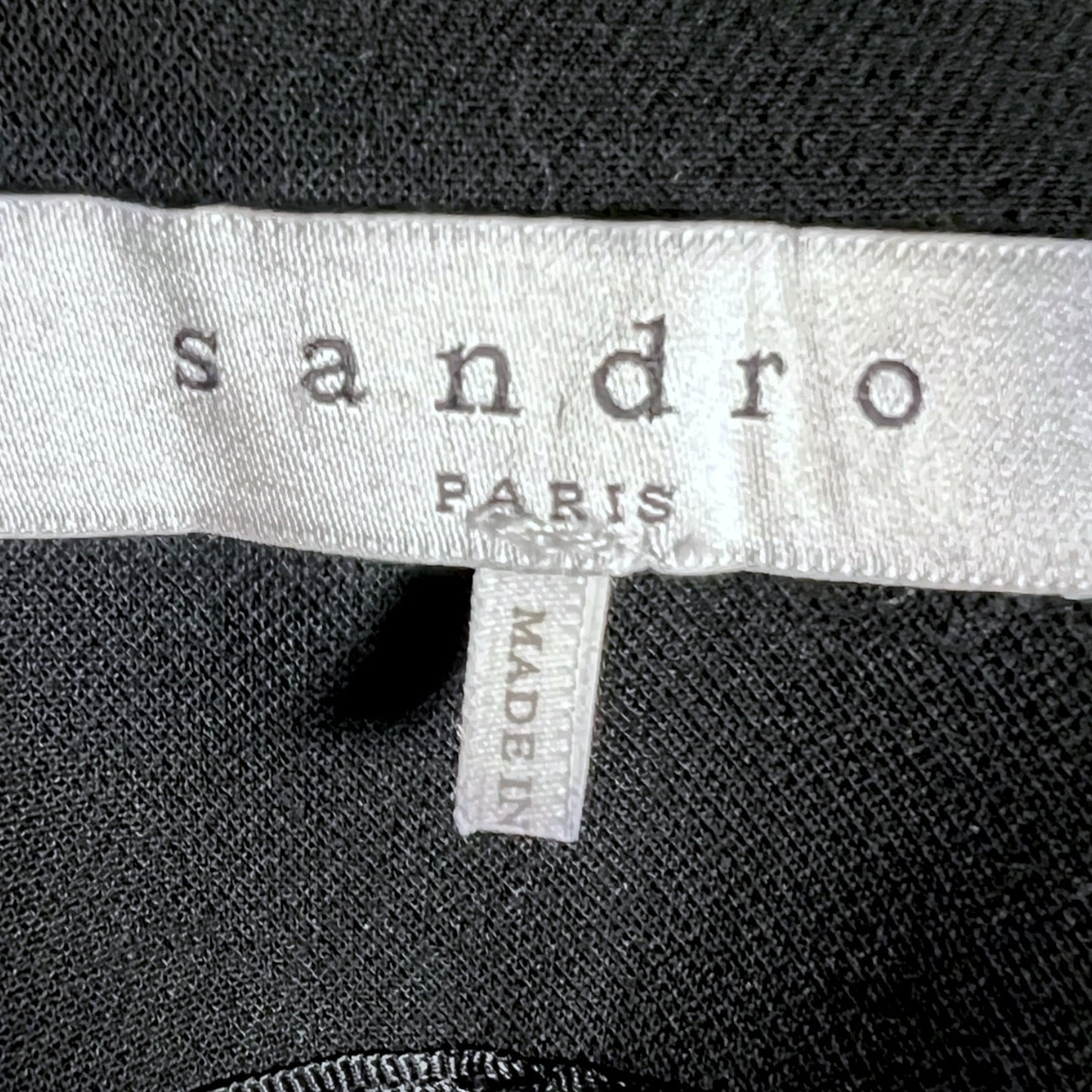 Sandro Paris Black Flared Leg Pants Trousers with Gold Button Accents
