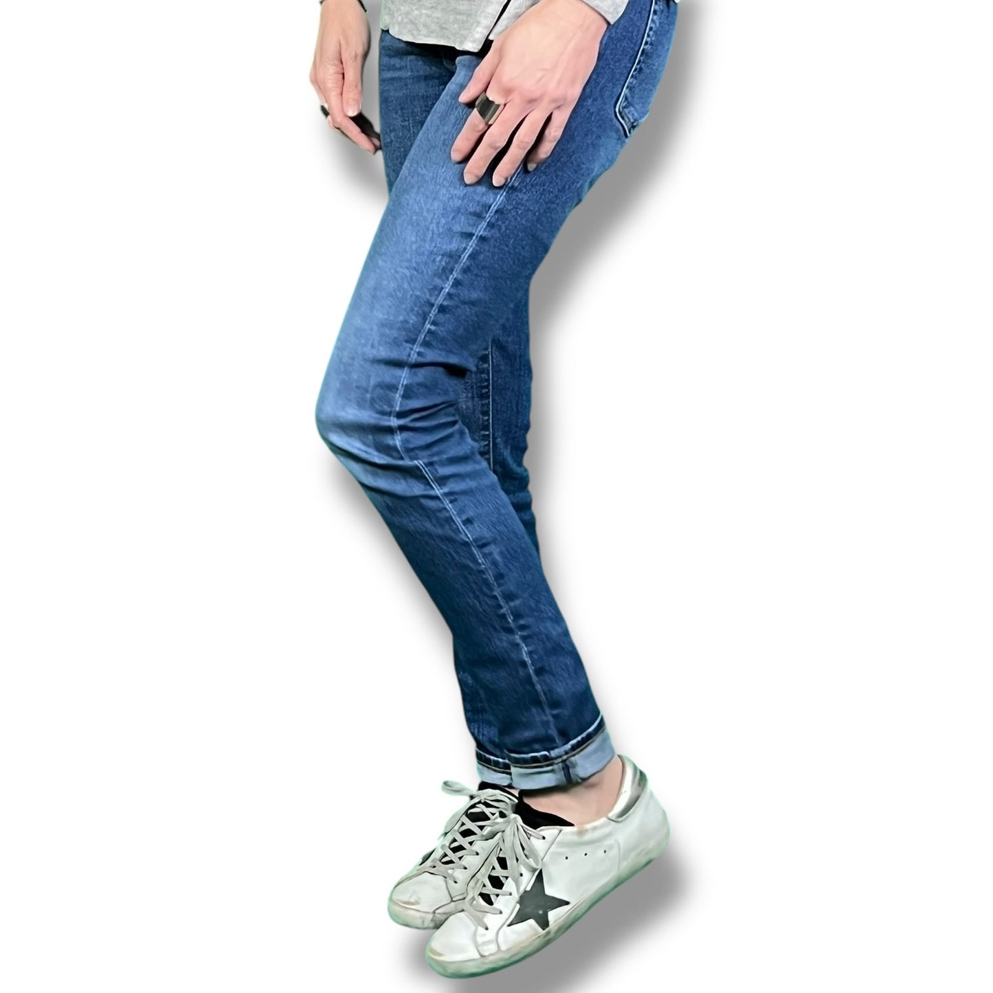 Golden Goose Superstar Distressed Leather Sneakers White Silver - $530 Retail