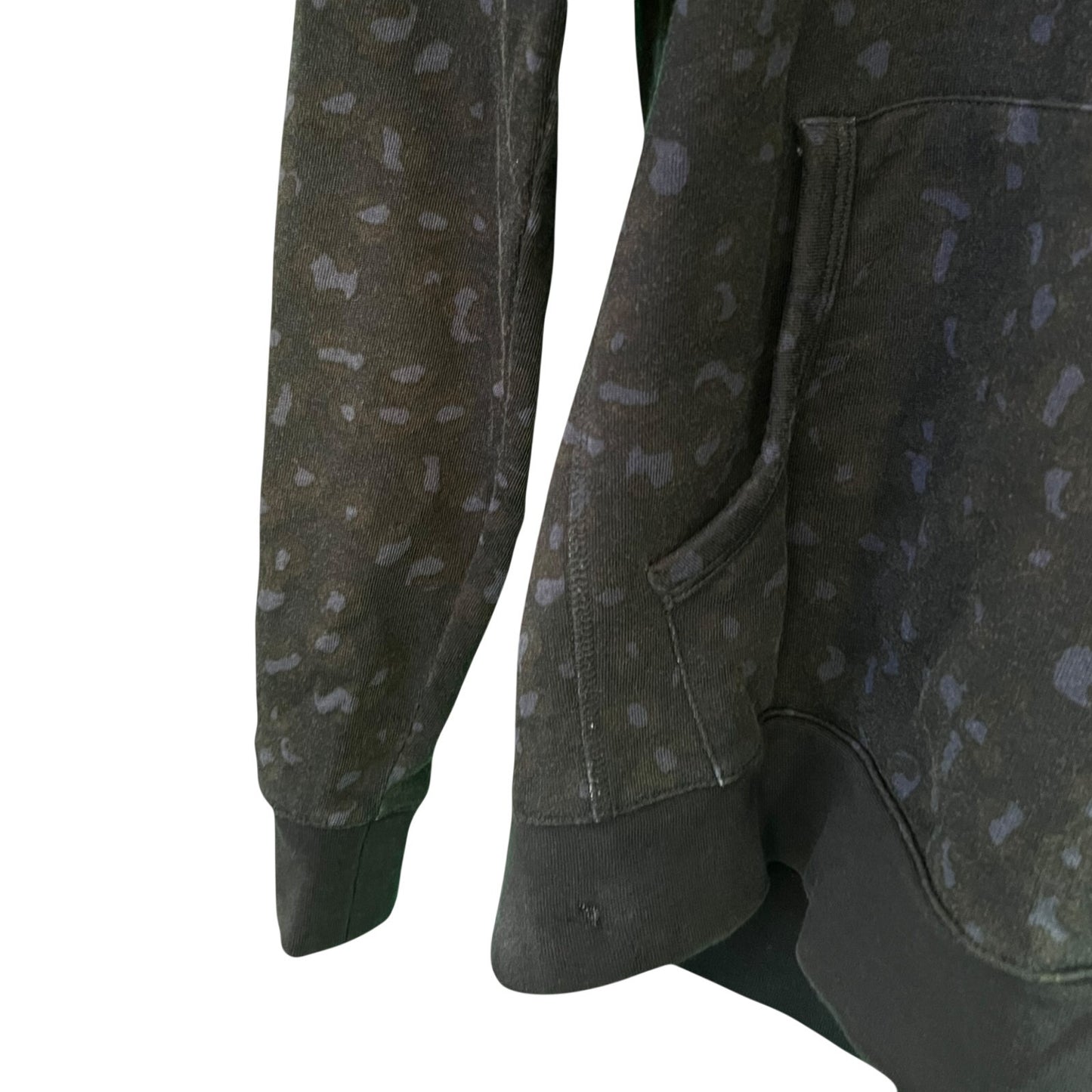 A.P.C. APC Men's XS Leopard Print Navy Blue Hoodie Sweatshirt $199 Retail Luxury