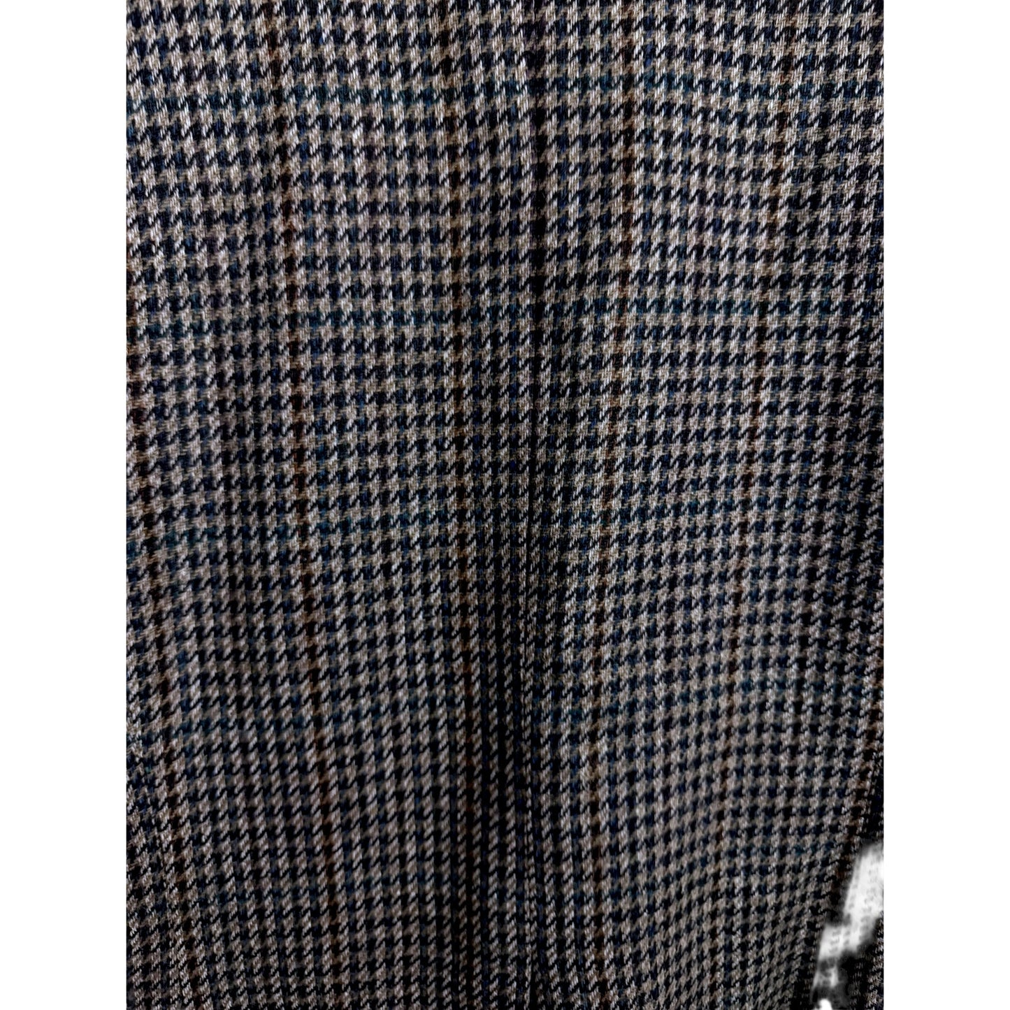 Vintage Men's Burberrys London 100% Tweed Wool Brown Houndstooth Blazer 42R