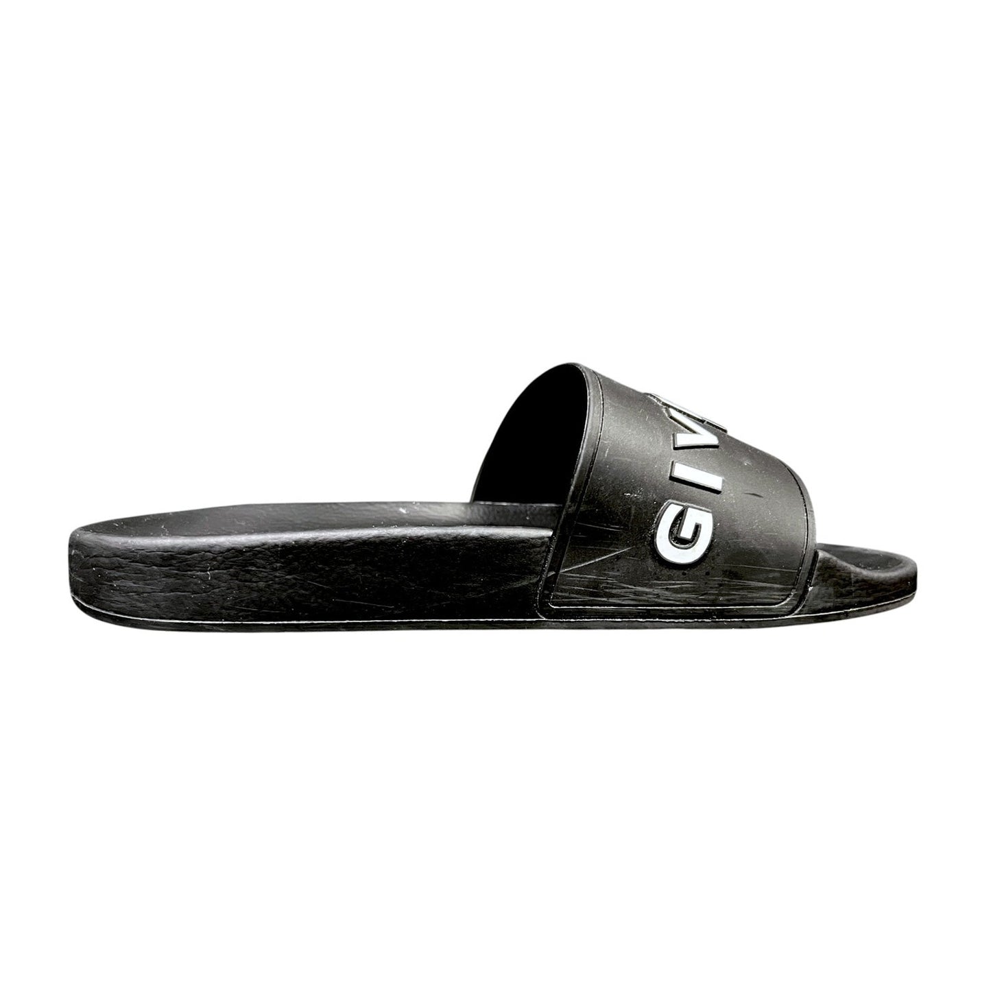 Givenchy Paris Black Rubber Slide Sandals Pool Men's US 10 EU 43 $350 Retail
