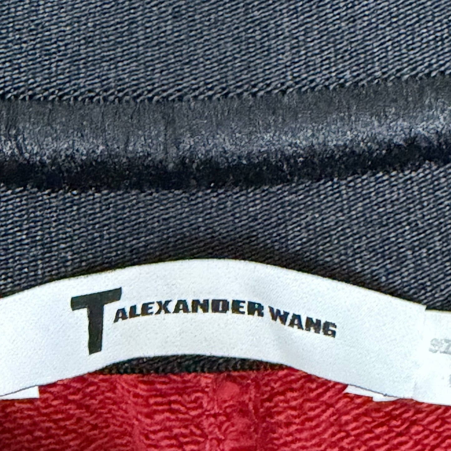 Alexander Wang Red Track Pants Side Tape Logo Joggers Women's XS Luxury NWT $395
