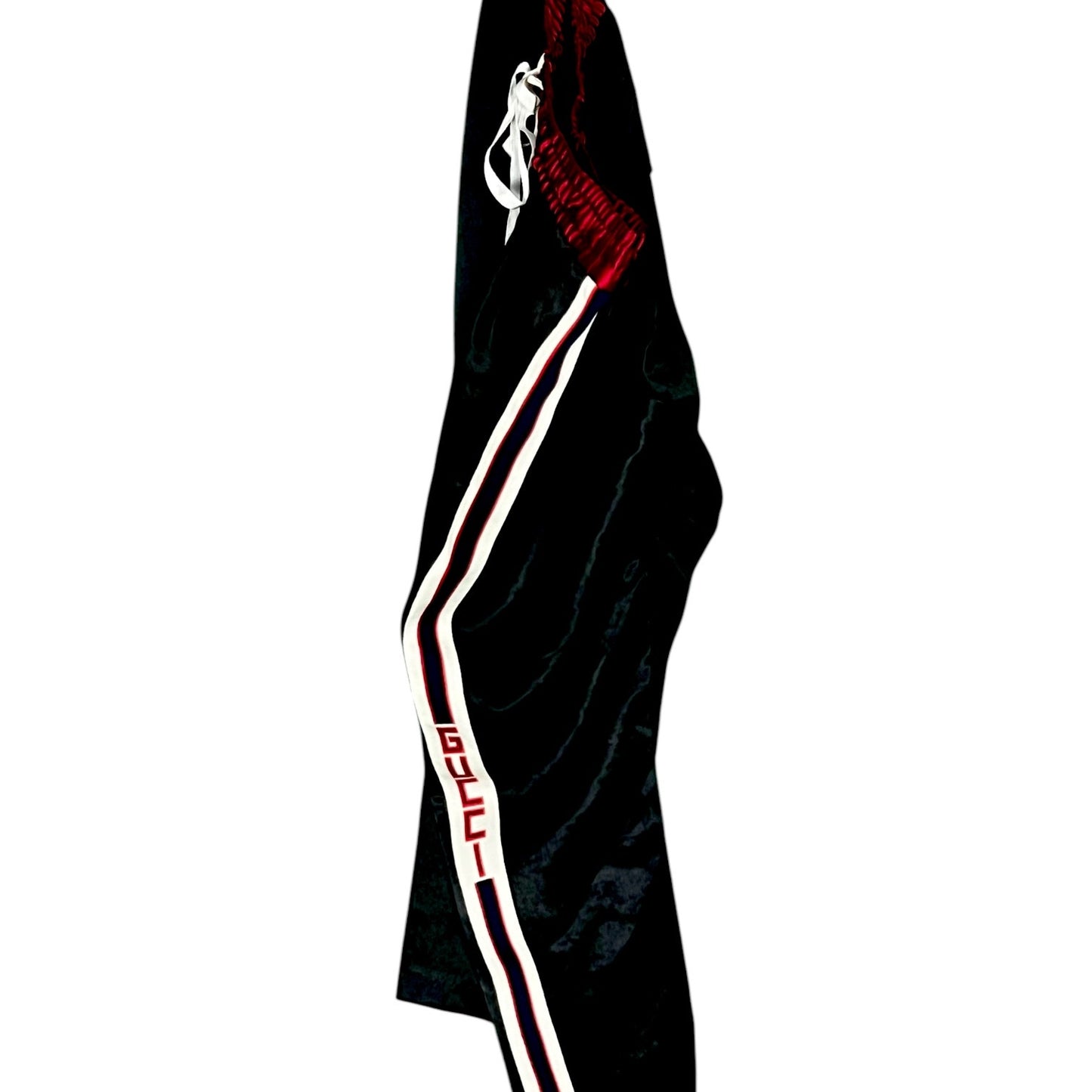 Gucci Black Acetate Jersey Logo Track Pants - $1,100 Retail