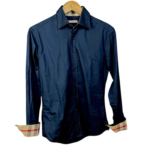 Burberry Brit Nova Check Trim Button-Up Shirt - $295 Retail