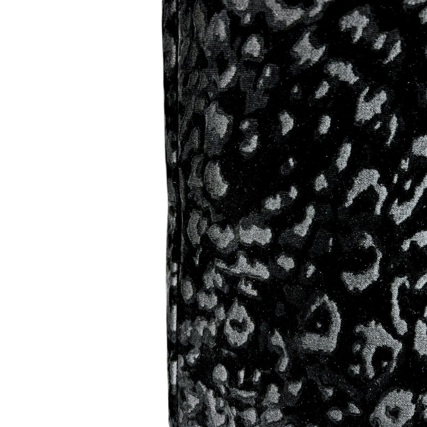Saint Laurent Flocked Velvet Leopard Print Slim Black Jeans - Size 25 - $575 Retail