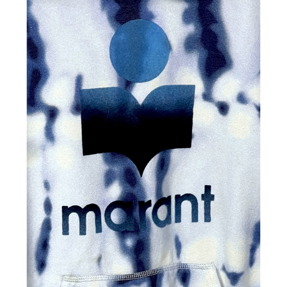 Isabel Marant Etoile Mansel Tie-Dye Logo Hoodie Sweatshirt Mens XS Luxury Street