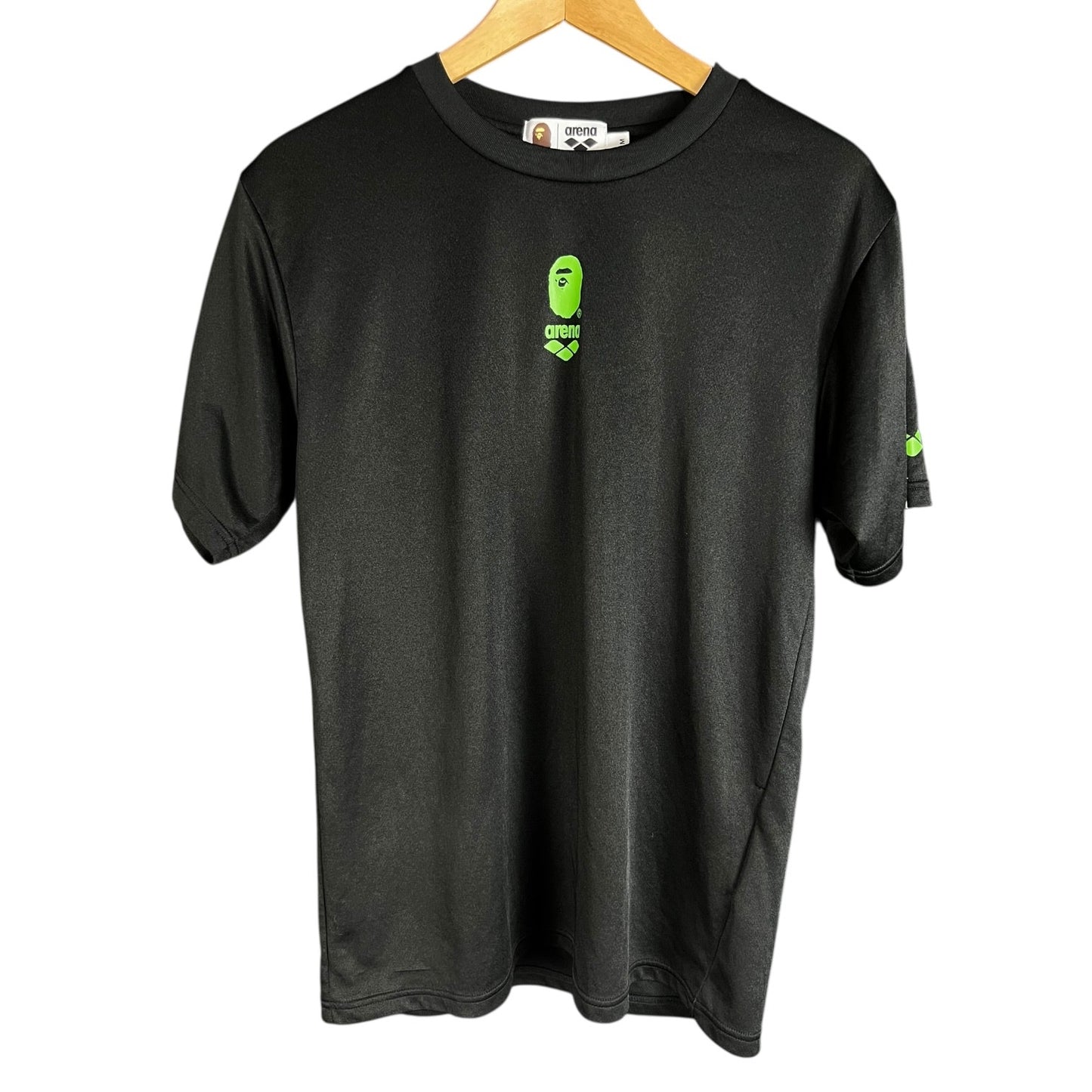 Bape A Bathing Ape x Arena Swimwear Black Camo Logo Athletic Shirt