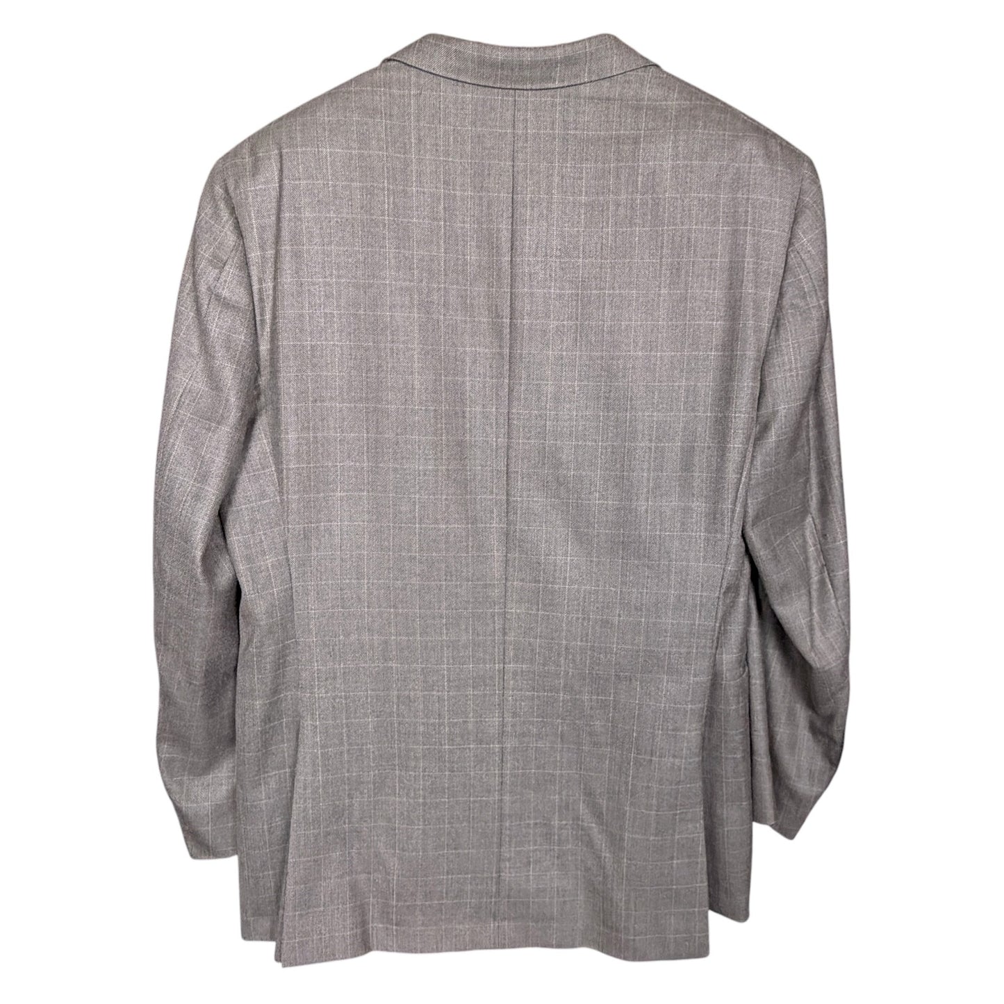 Burberry London Gray Blazer Plaid Silk Wool Men 42R Union Made USA Career Office