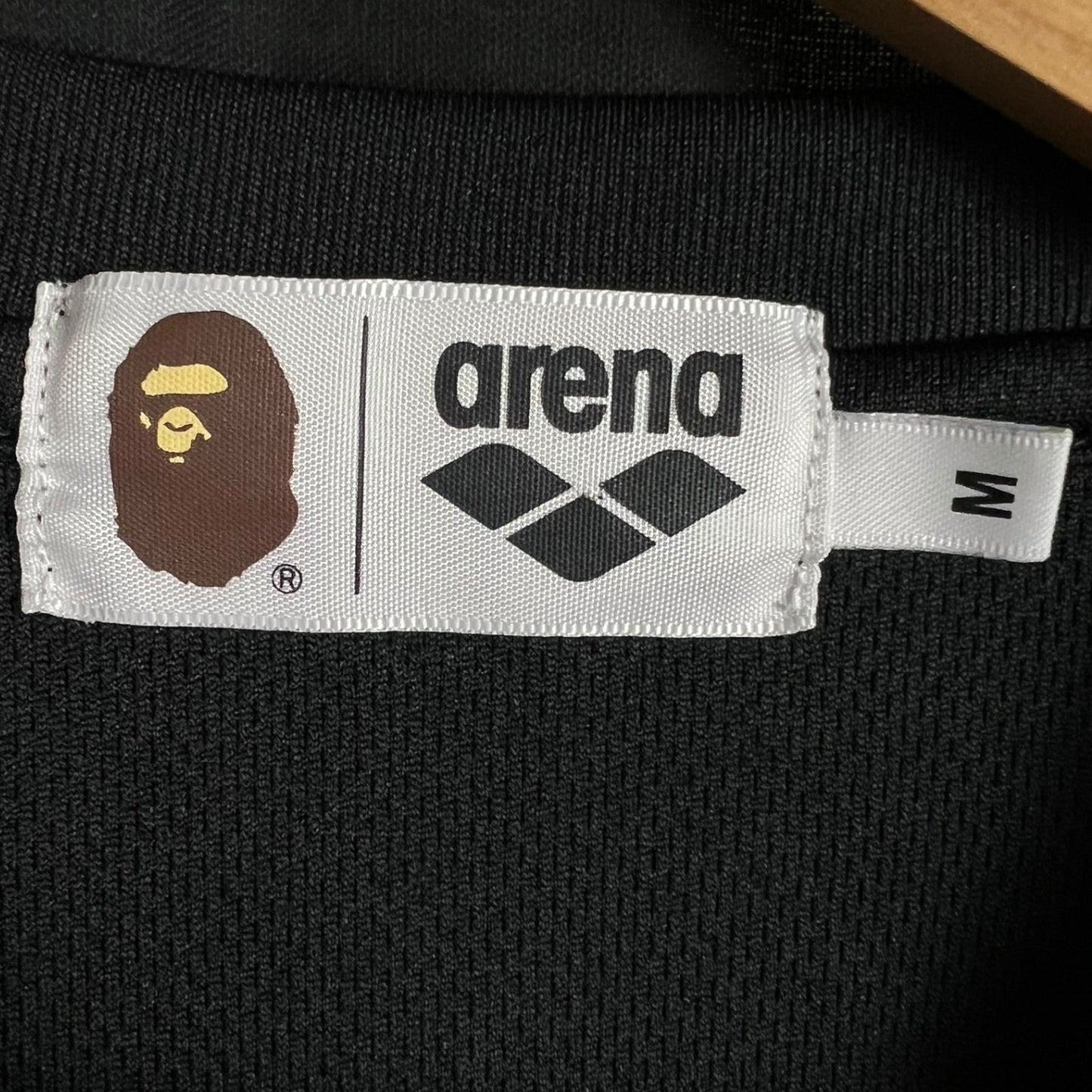 Bape A Bathing Ape x Arena Swimwear Black Camo Logo Athletic Shirt