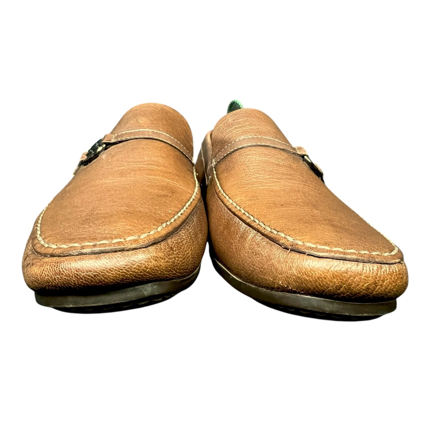 Boss Hugo Boss Brown Leather Men's Size 7 Driving Shoes Loafers Luxury Casual