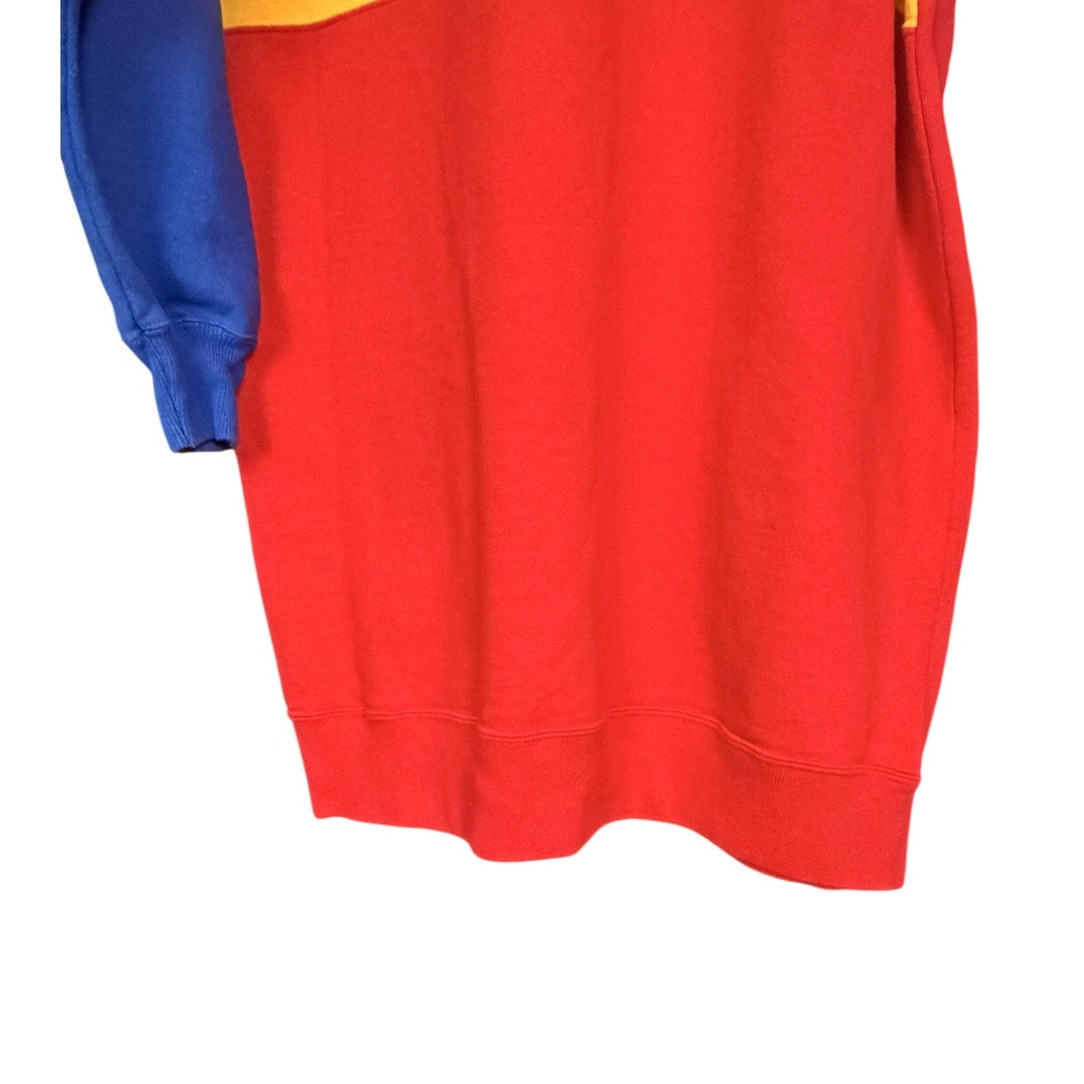 Vintage Polo Sport Ralph Lauren Women's Red Yellow Blue Sweatshirt Dress - L