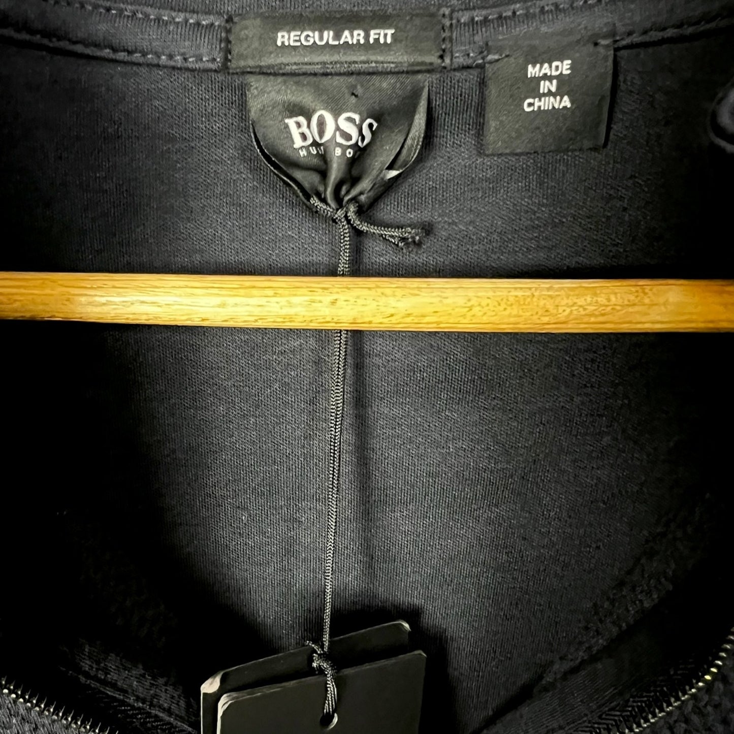 Hugo Boss Embrando Textured Black Quarter Zip Mens XXXL Pullover Work Golf