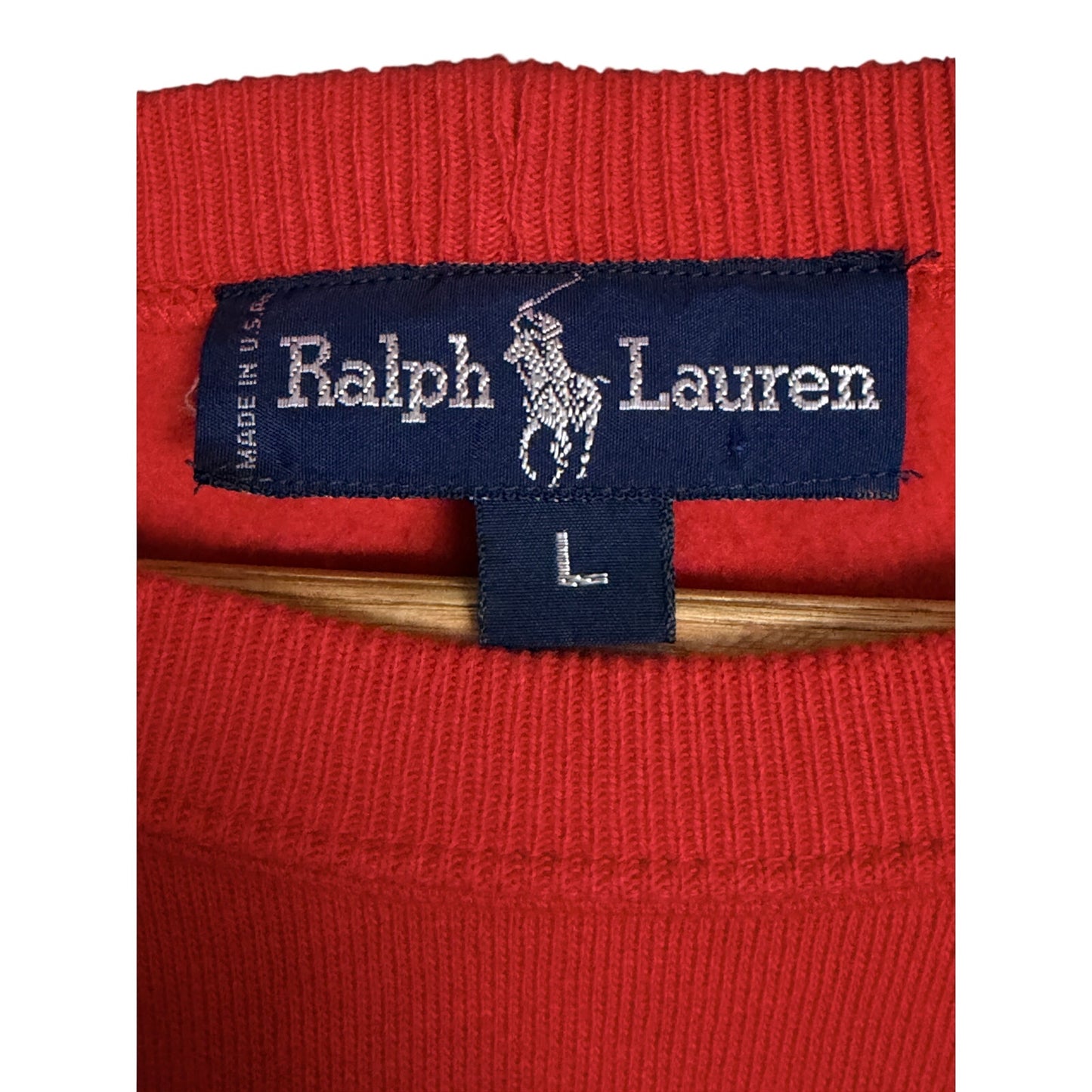 Vintage Polo Sport Ralph Lauren Women's Red Yellow Blue Sweatshirt Dress - L